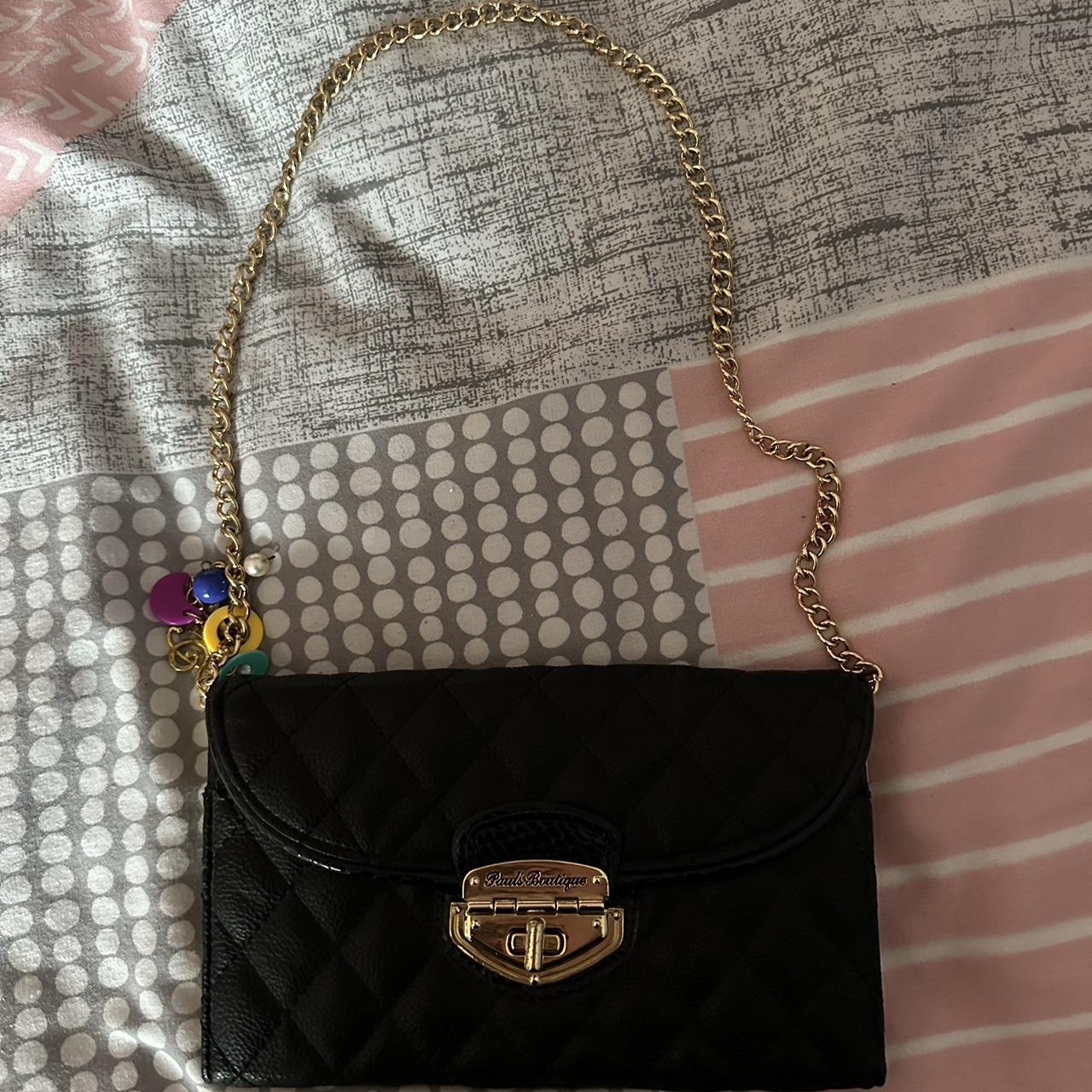 Genuine Large black Paul's boutique handbag with key - Depop