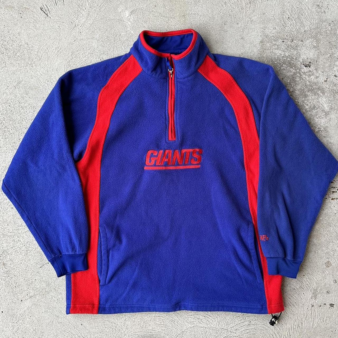 NFL New York Giants 1/4 zip fleece pullover - Depop