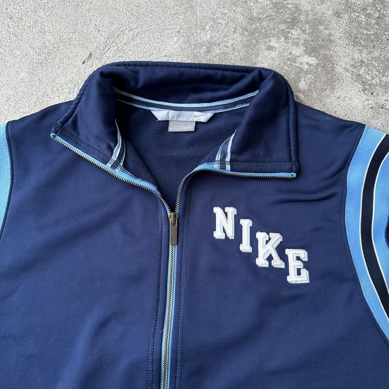 Nike Men's Navy and Blue Jacket Depop