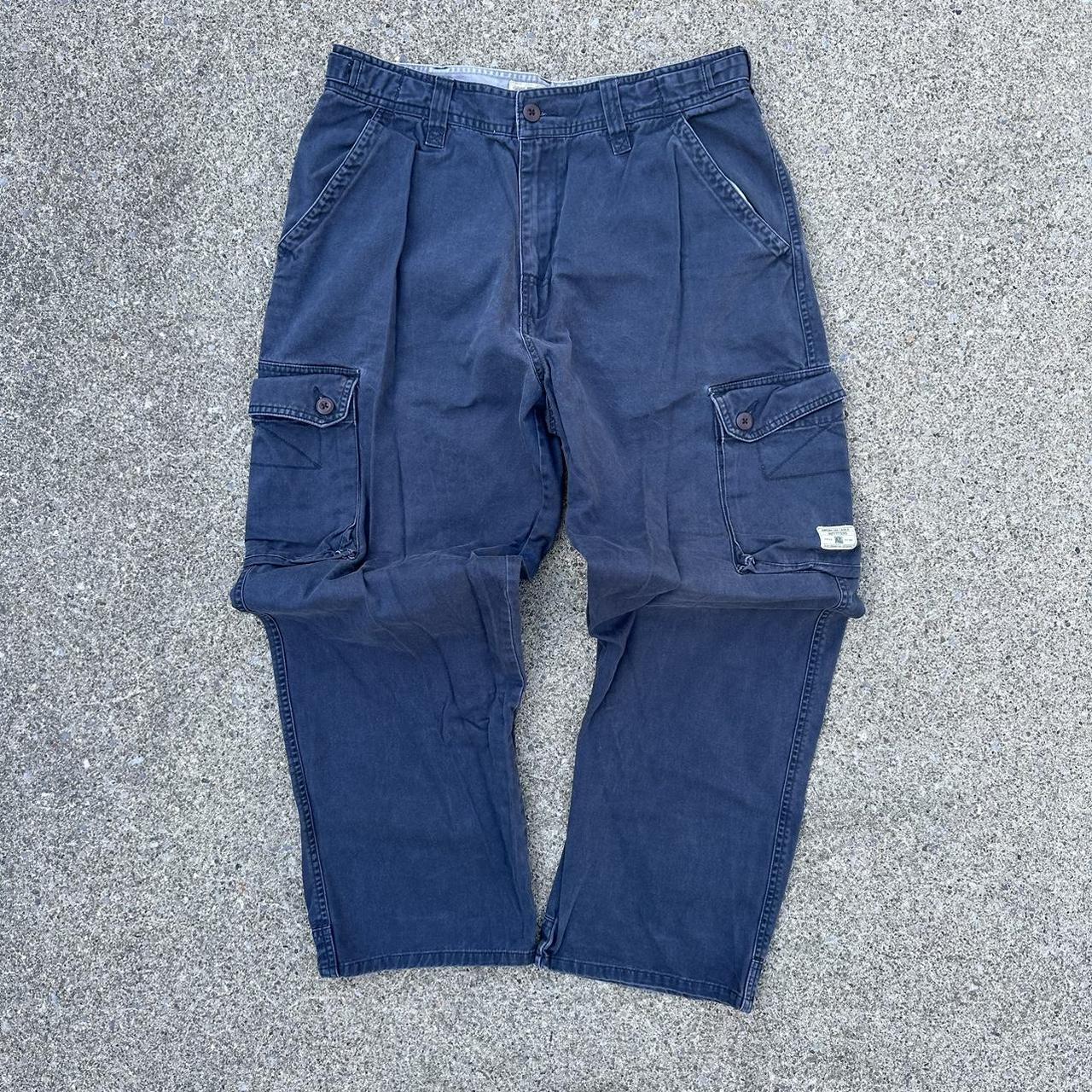 Vintage y2k American eagle cargo pants Faded blue /... Depop