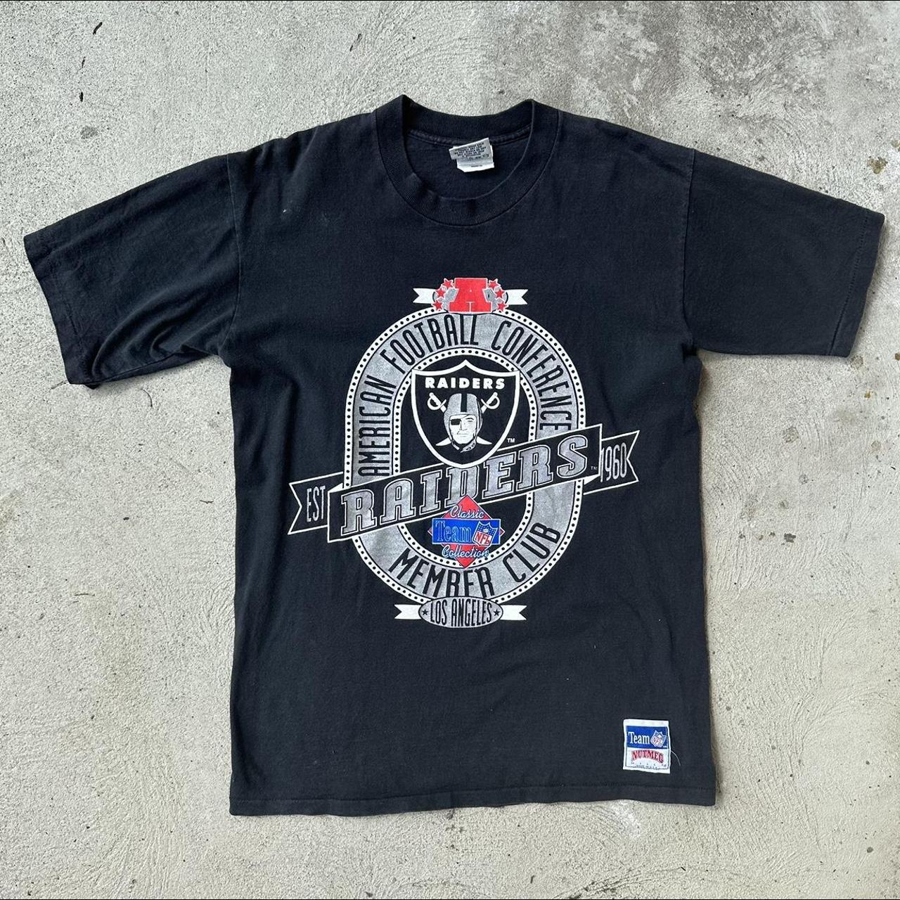 Vintage NFL Los Angeles Raiders Tee Shirt 1990s Size Large Made in USA