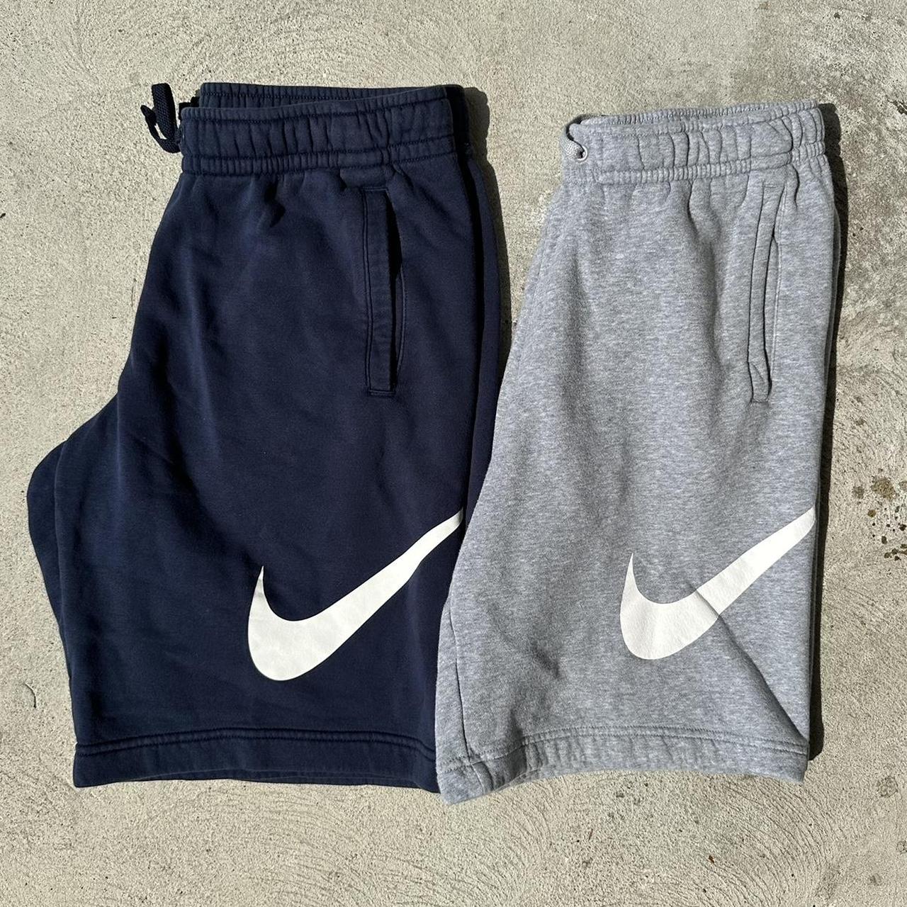 Bundle of two pairs of Nike sweat shorts Navy blue... - Depop