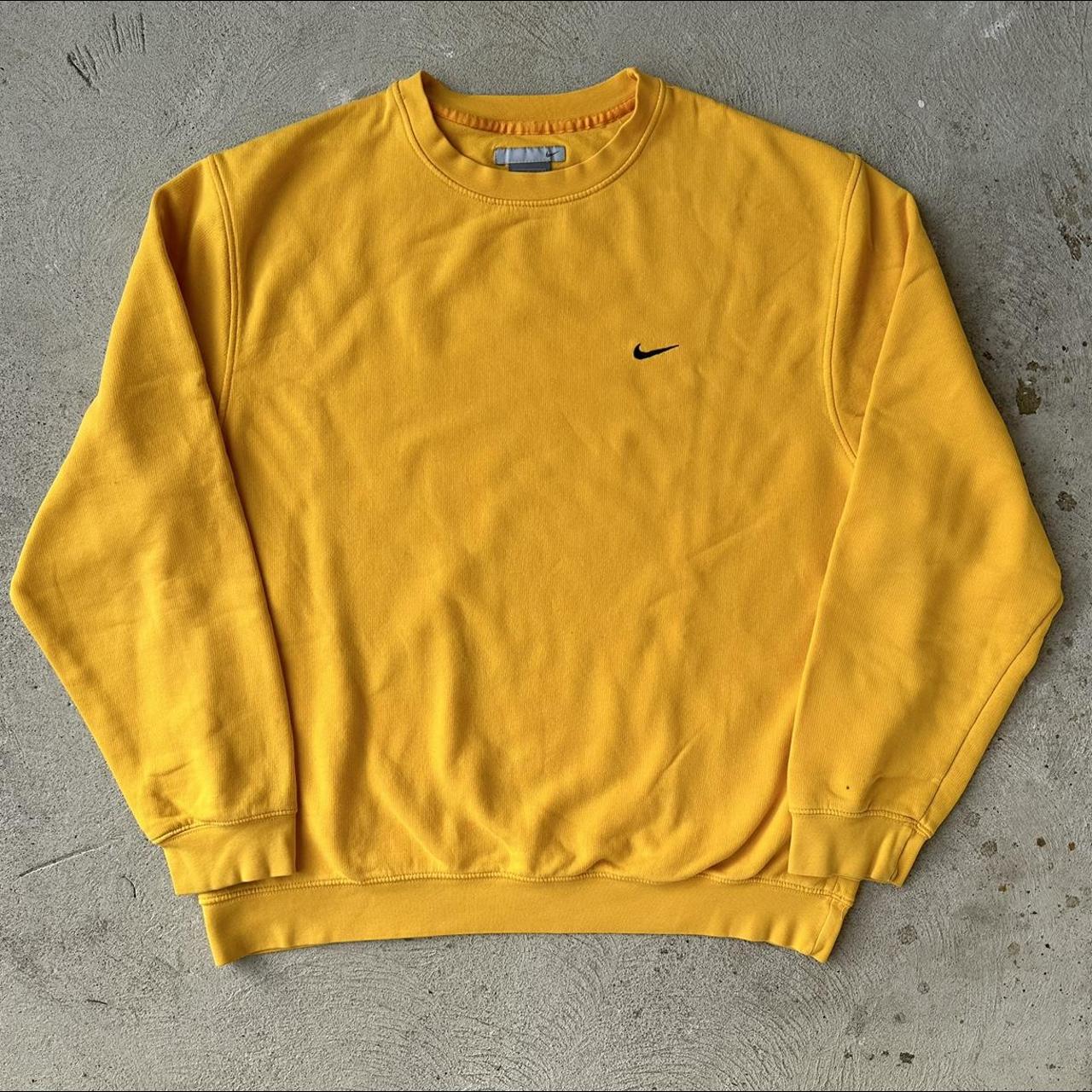 Vintage yellow nike 2025 crewneck sweatshirt