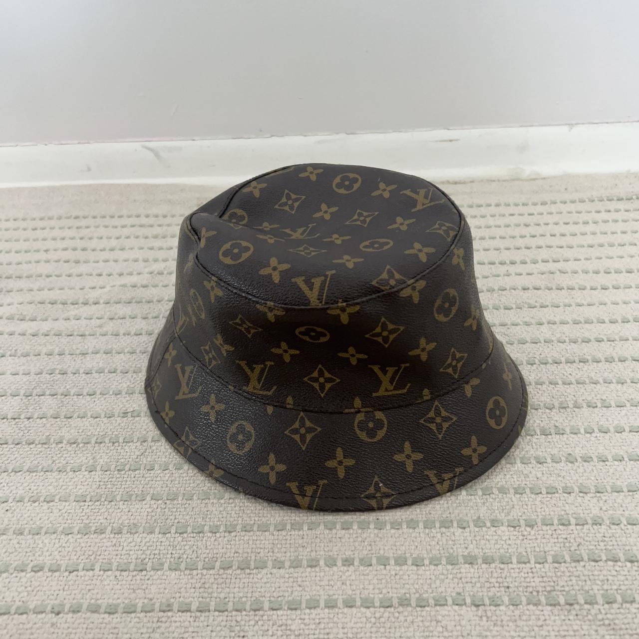Leather Louis Vuitton bucket hat #designer #mint - Depop