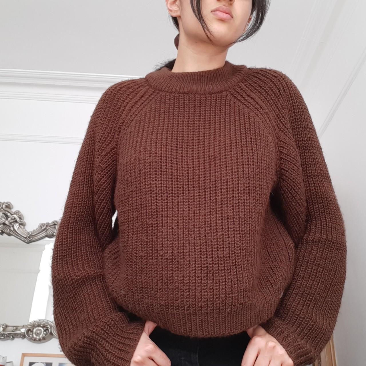 Primark Brown Knitted Top kinda oversized Size Depop