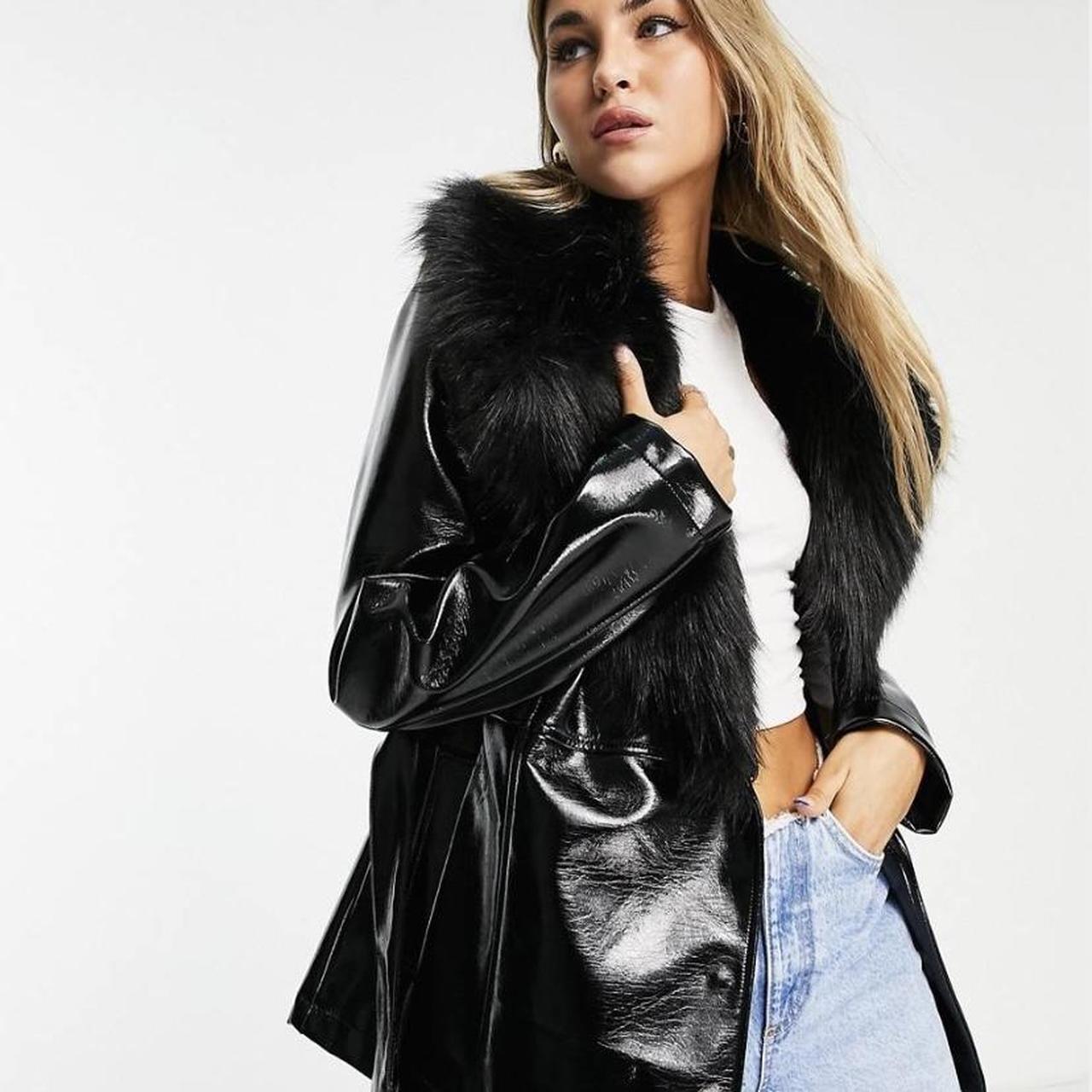 Topshop white clearance fur jacket