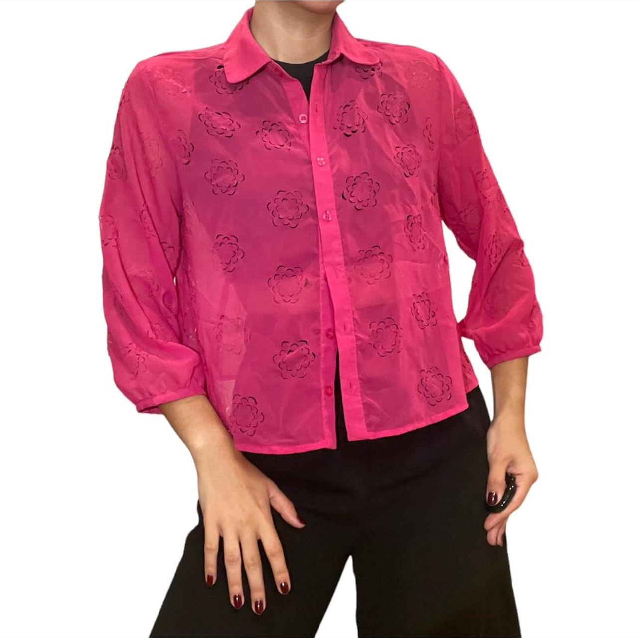 Hot pink blouse forever 21 on sale