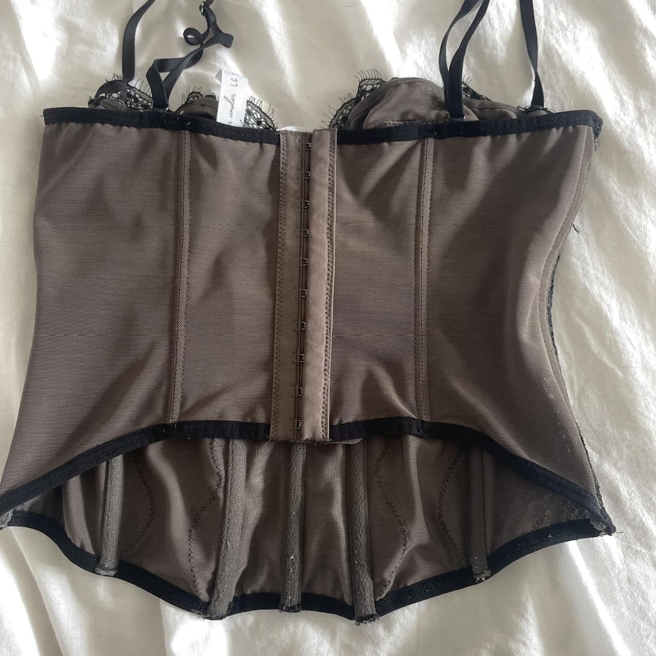 Urban Outfitters Black Modern Love Corset Size Depop