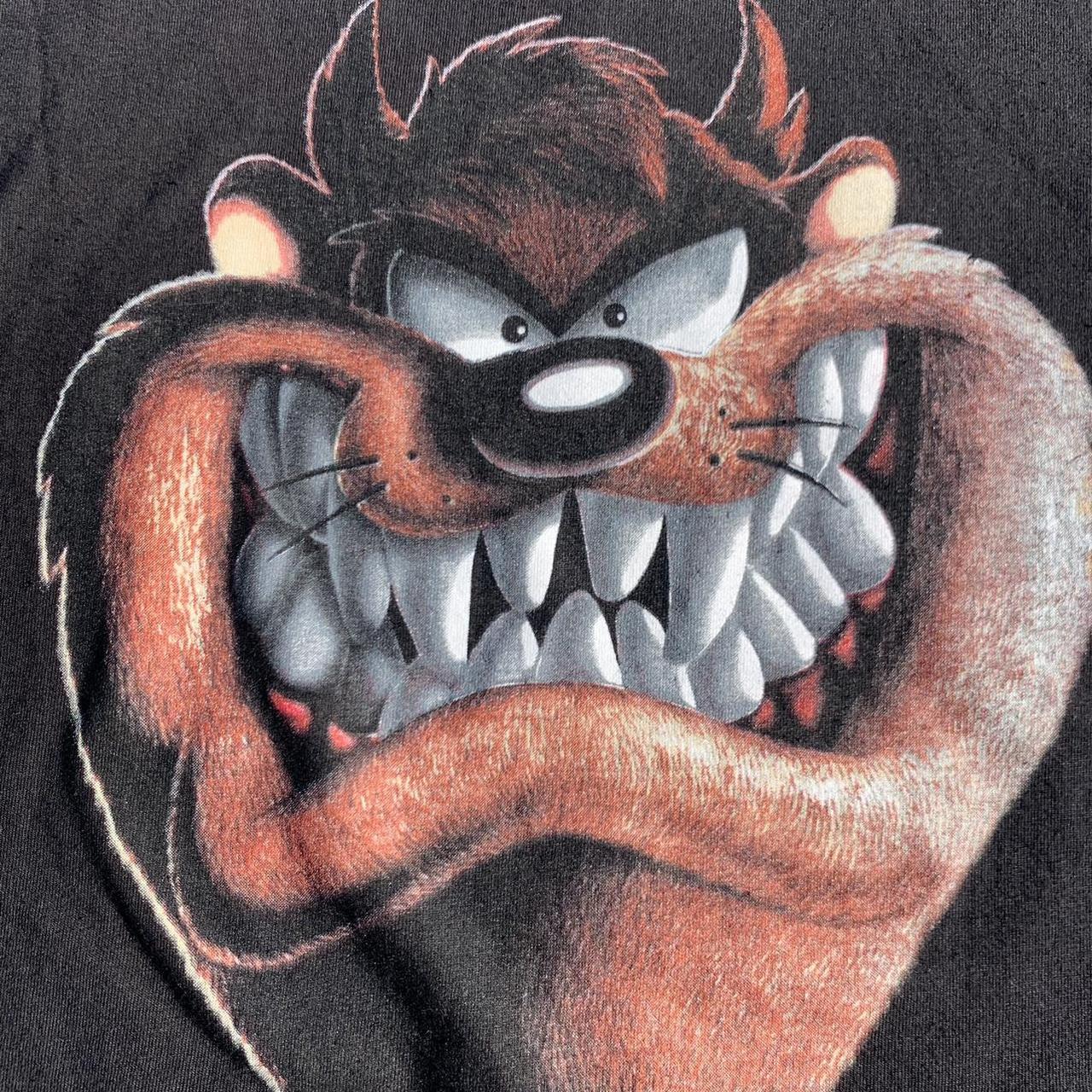 Vintage 1997 looney tunes Tasmanian devil black... - Depop