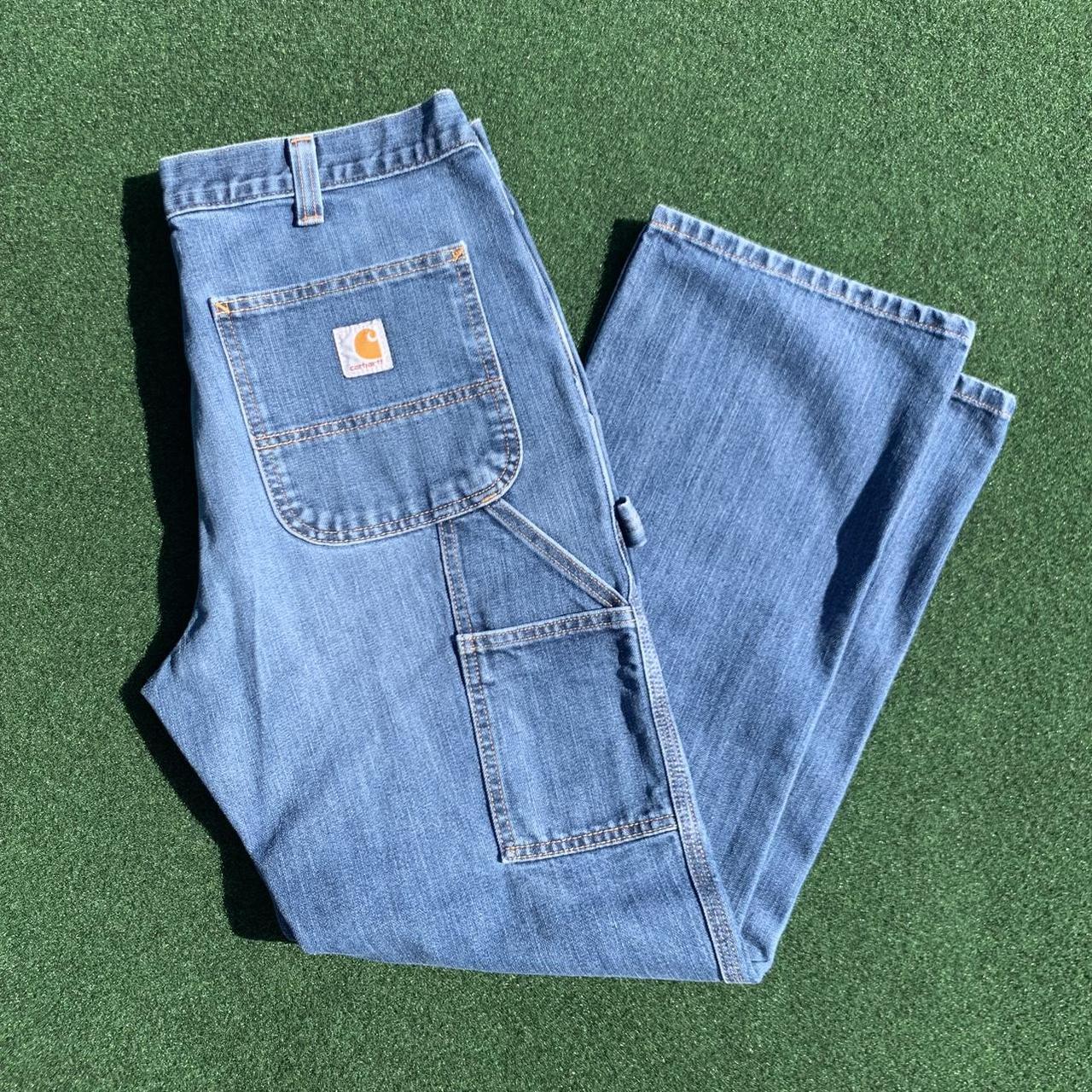 Carhartt denim cargo pants Great condition // no... Depop