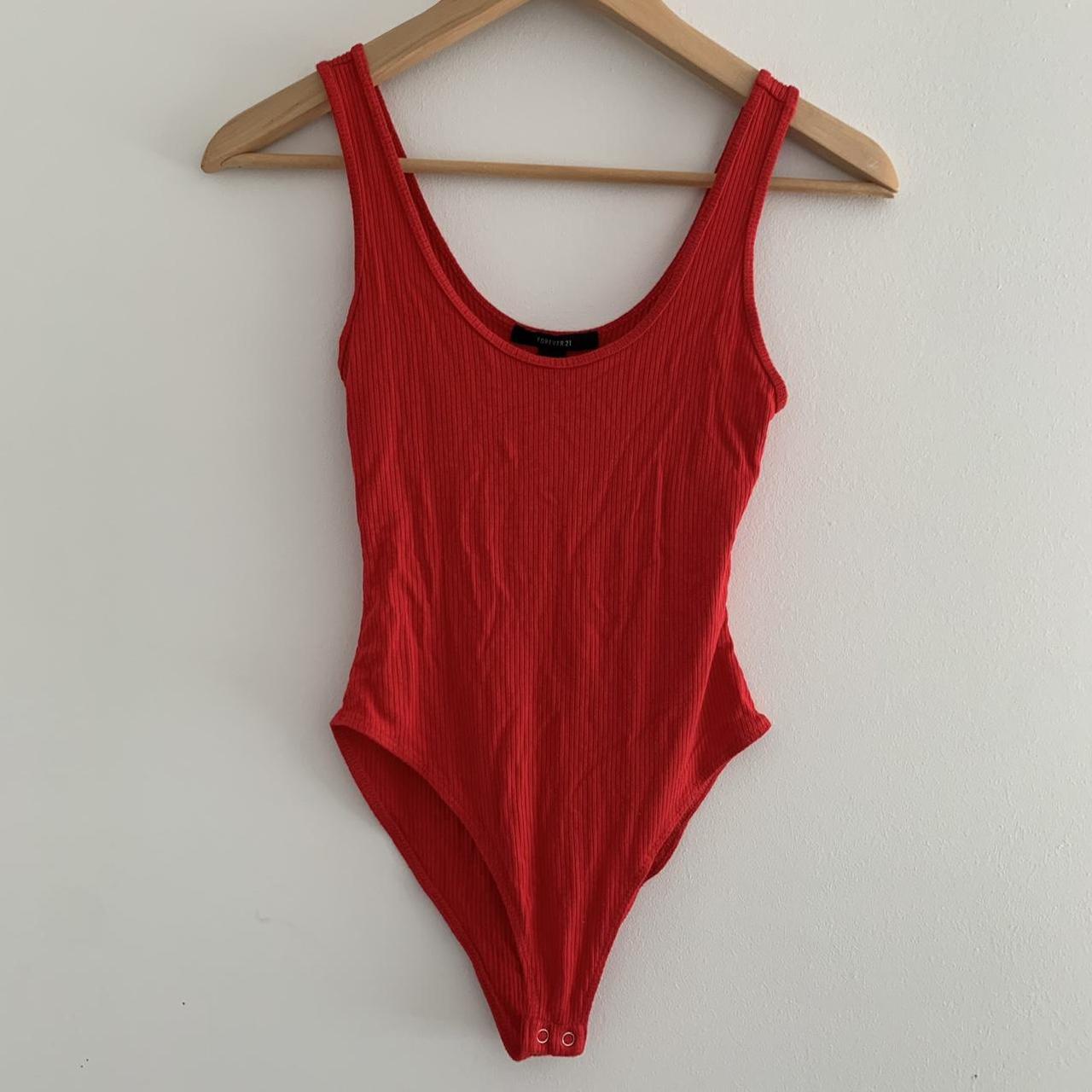Forever 21 Women's Red Bodysuit | Depop