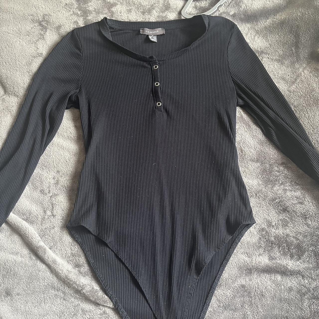 Black button up Primark bodysuit Worn a few times,... Depop