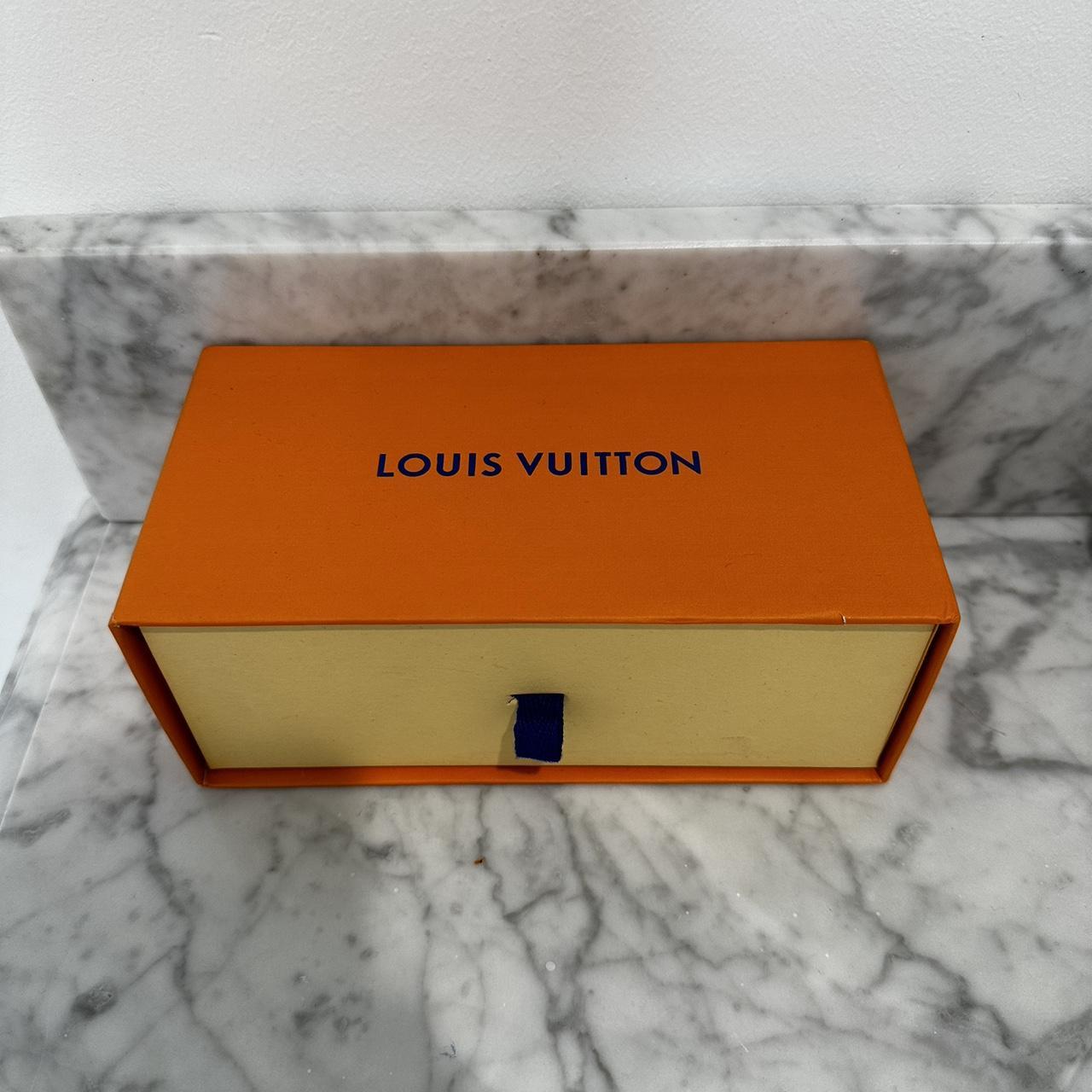 Louis Vuitton Men's Black and Gold Sunglasses Depop