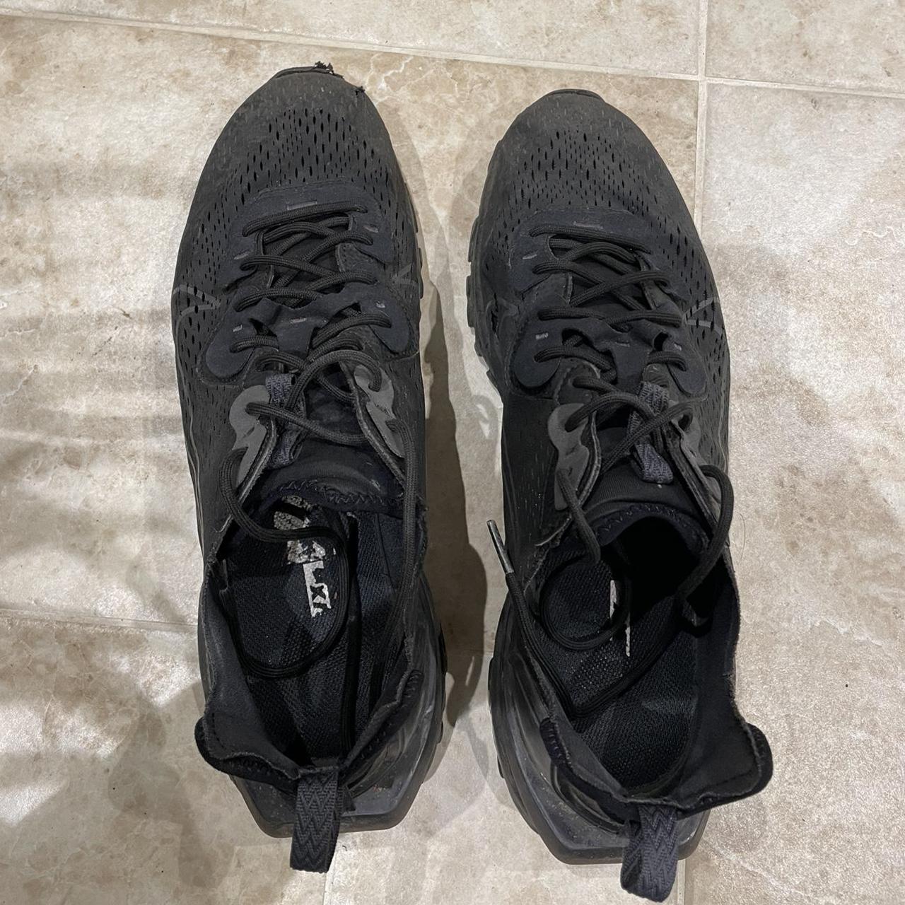Nike React Vision Black Couple defects on the front,... - Depop