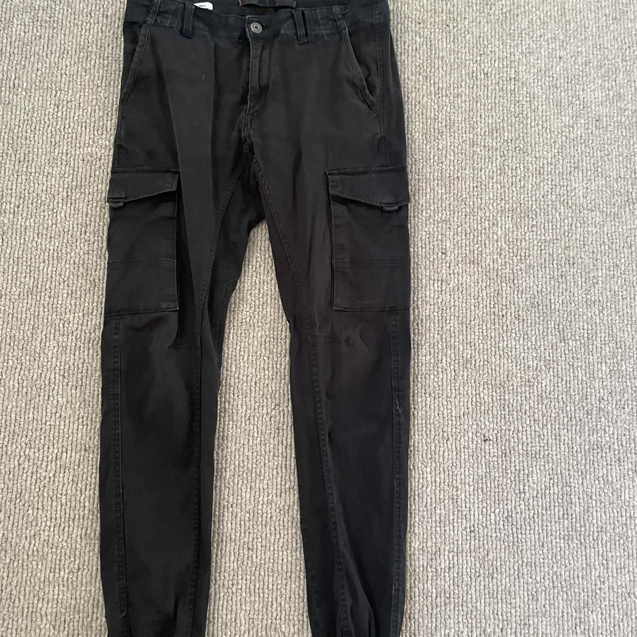 Plain Black Cargos Only used a couple times. Great... - Depop