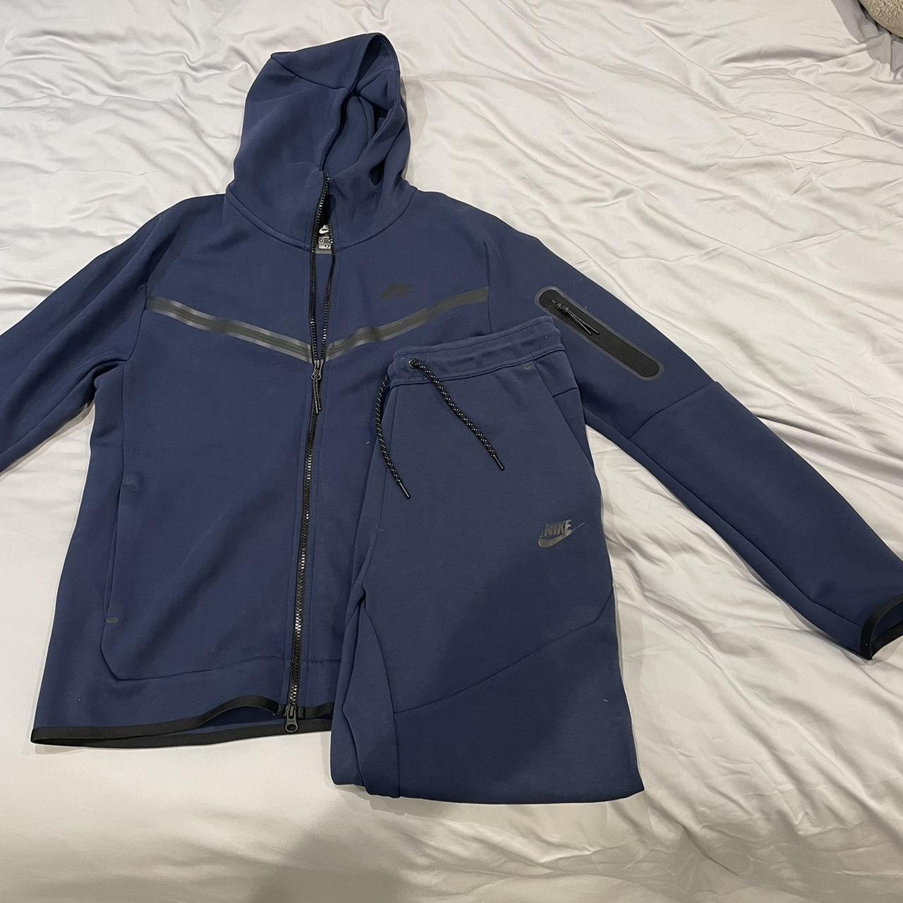 Nike tech fleece full tracksuit Navy In great... - Depop