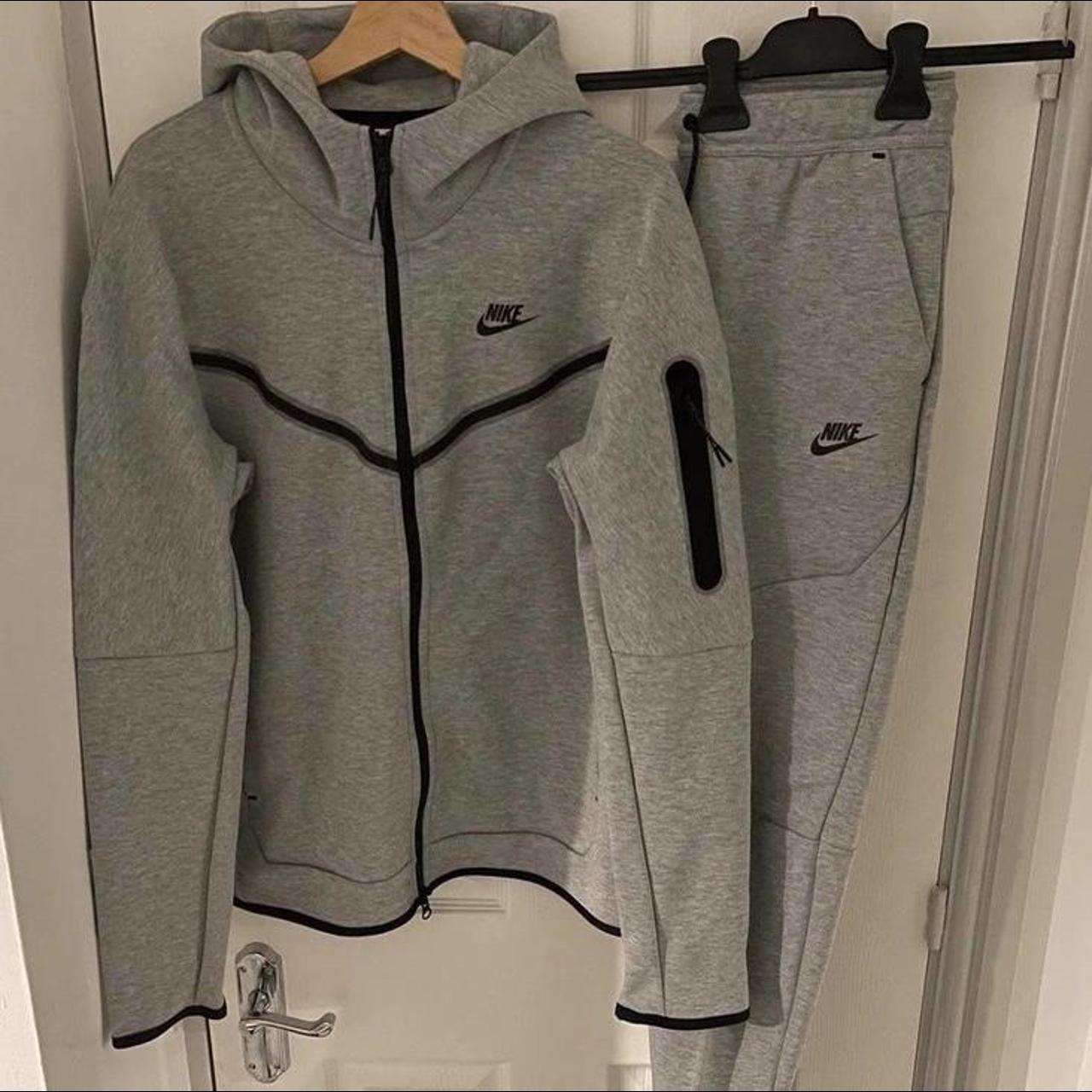 nike grey hoodie tracksuit