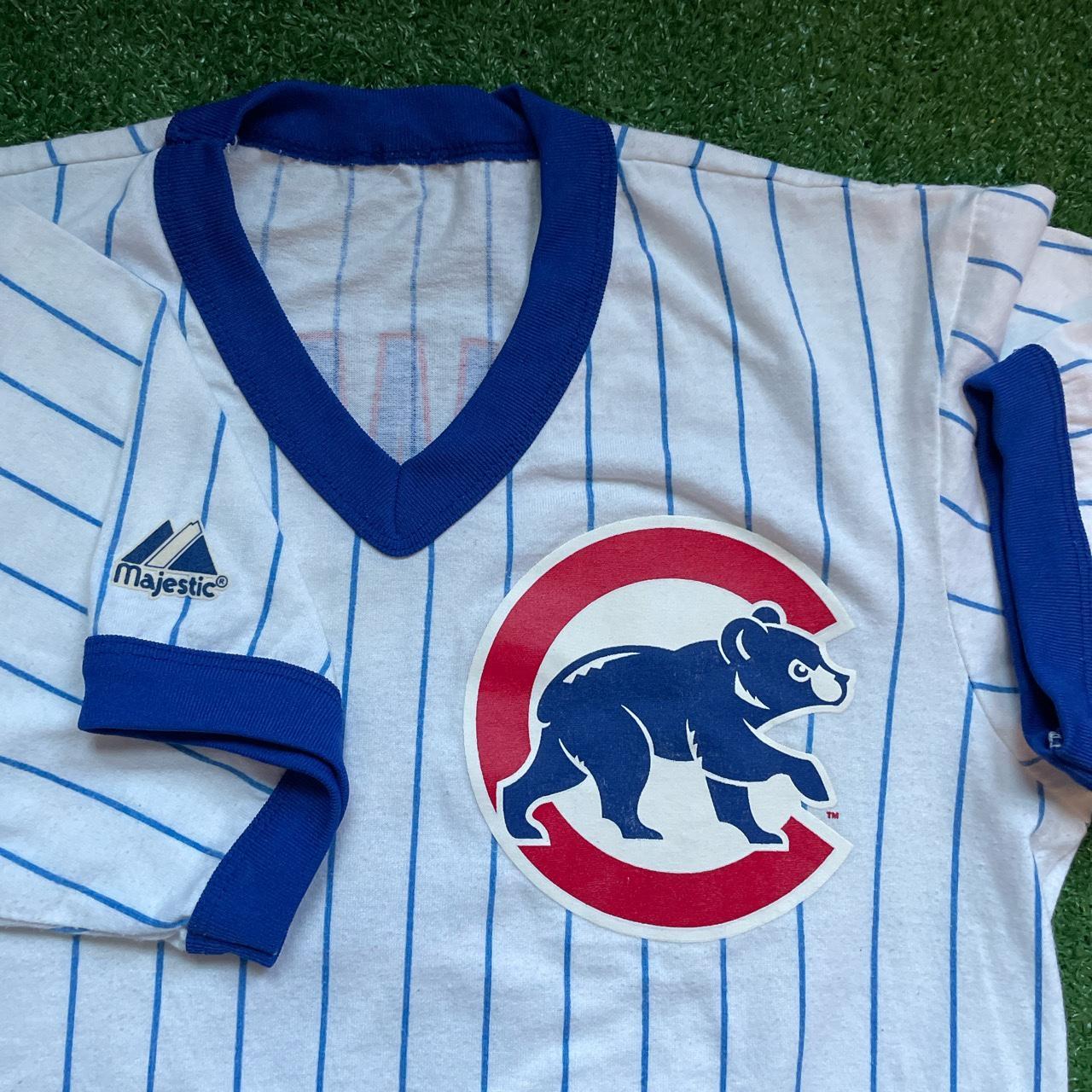 Chicago Cubs Nomar Garciaparra White Pinstripe Majestic Jersey in 2023