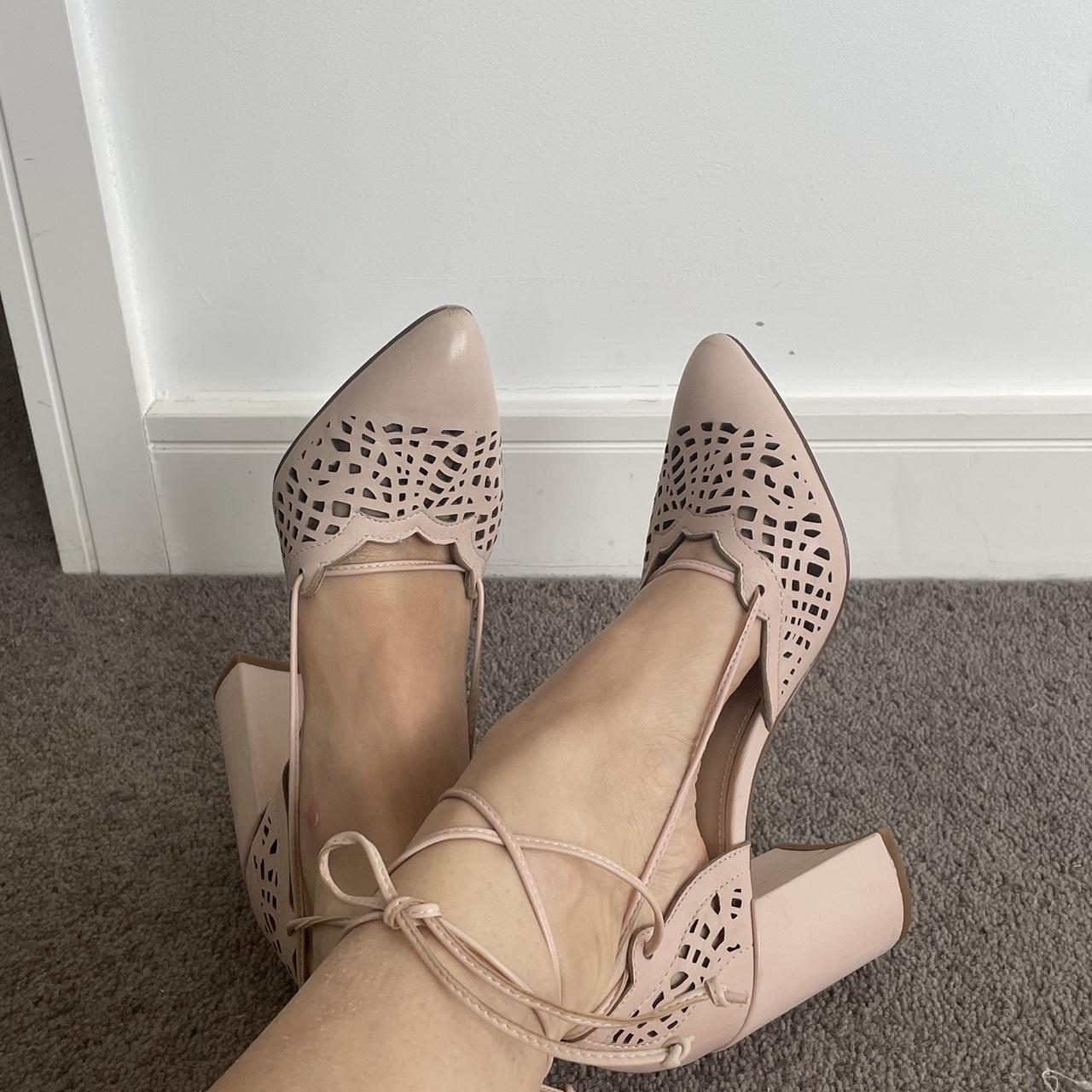 Pink Wittner Heels with detailing wittnerheels... Depop