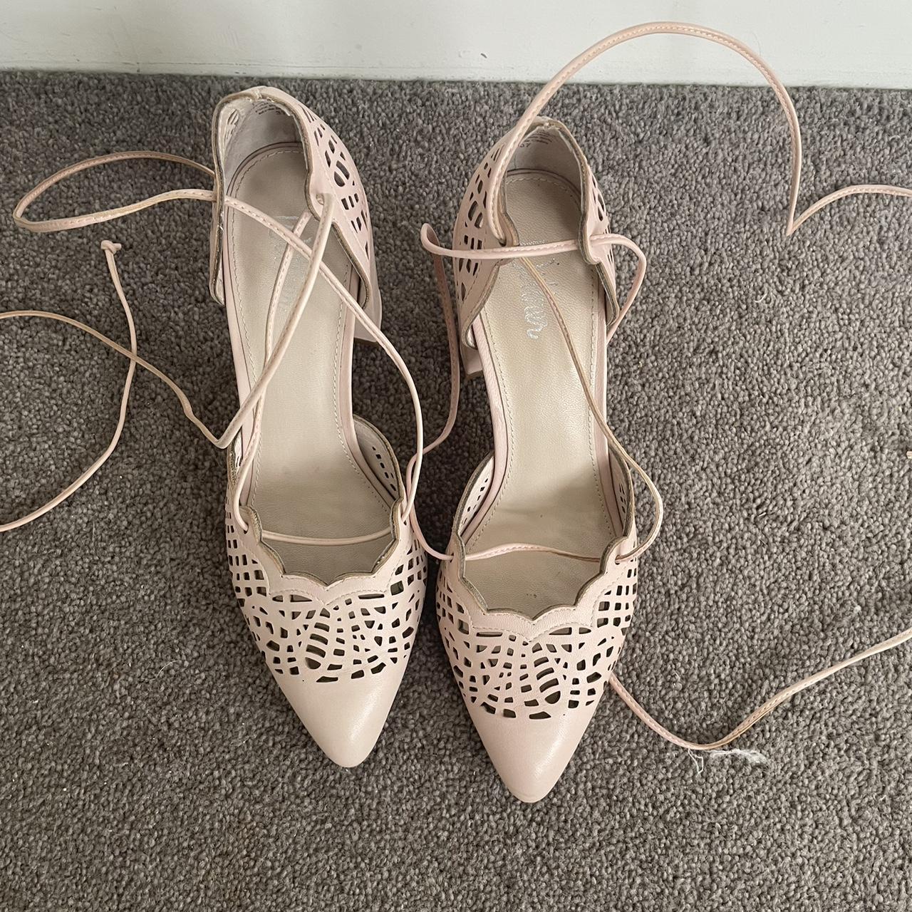 Pink Wittner Heels with detailing wittnerheels... Depop