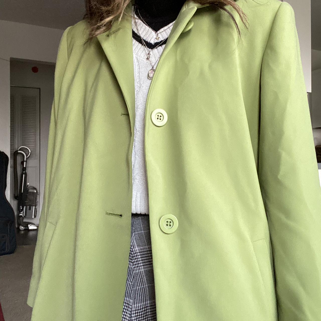 Moss green dinner jacket/peacoat. One size . Hits... - Depop
