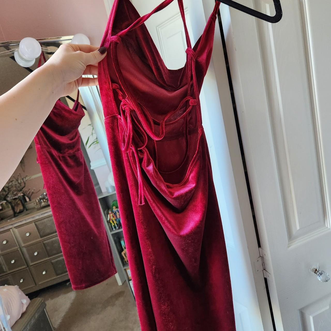 romwe burgundy dress