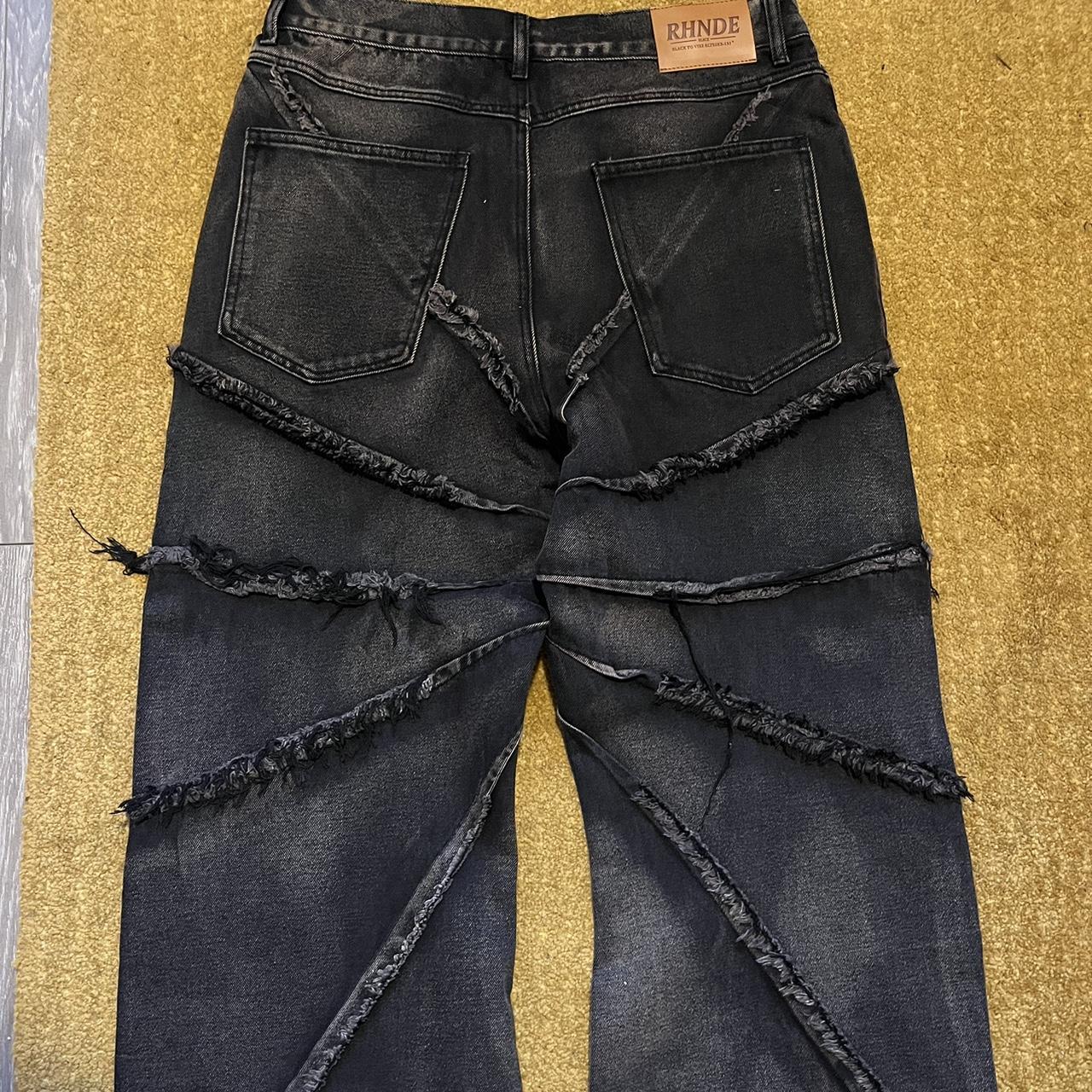 wide legged spider web jeans Depop