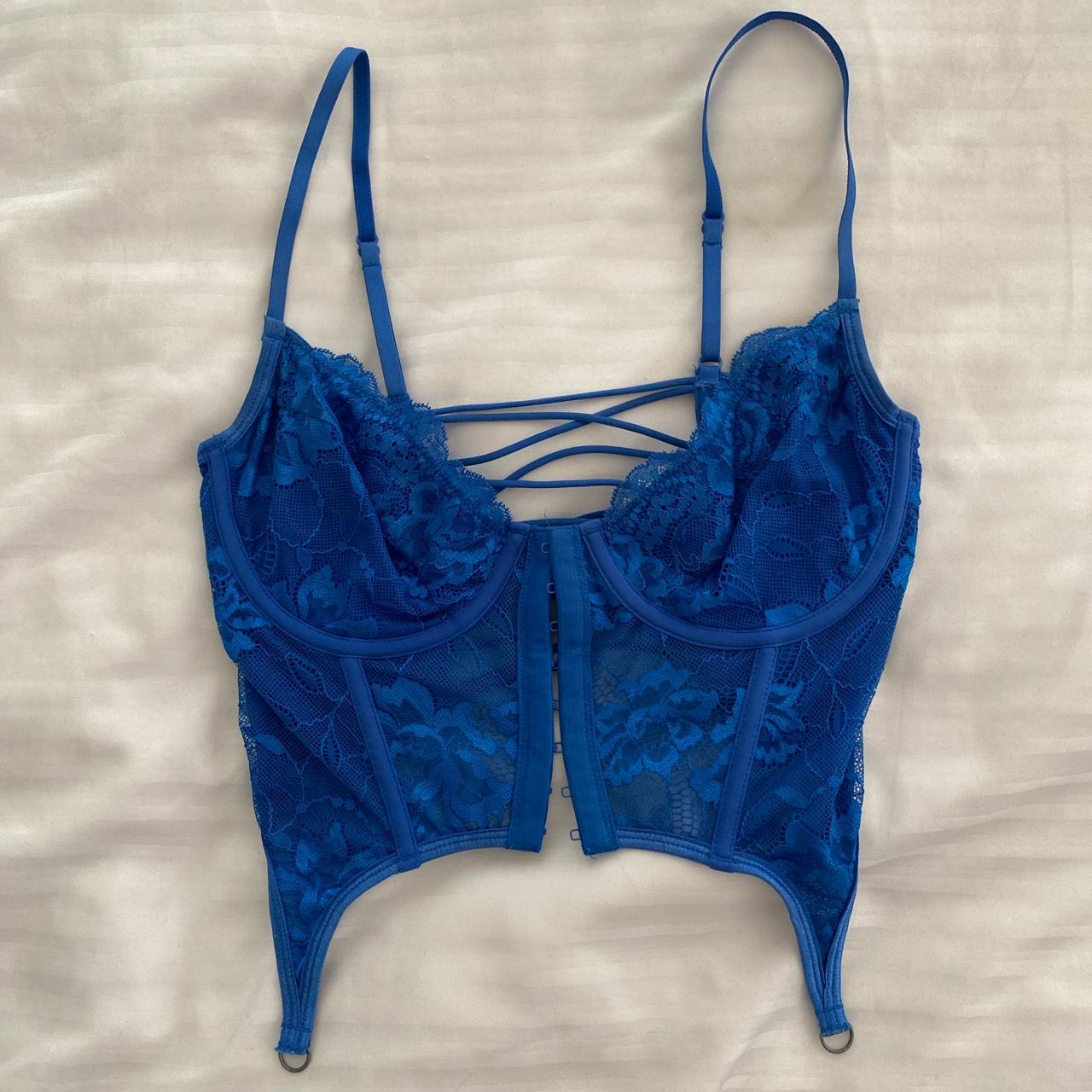 Glassons Viral Blue Corset Stretchy Material Depop