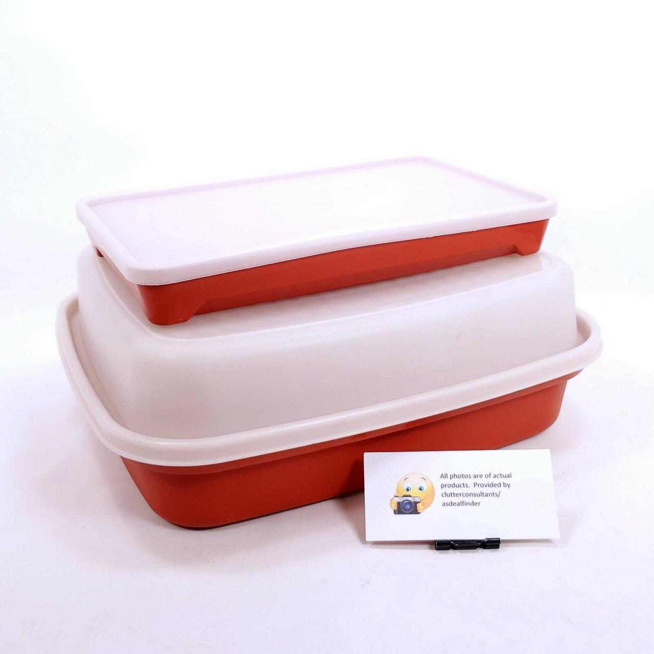 Vintage Red Tupperware Lunchbox, Food Storage Container