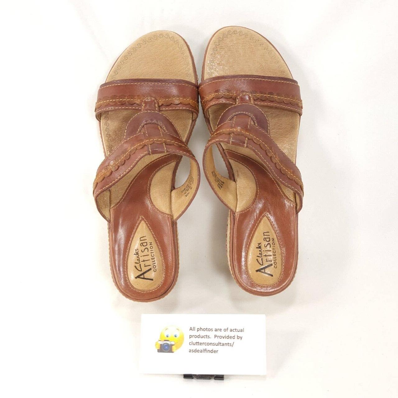 Clarks Artisan Collection Firefly Slide Bone Leather Sandals 73766 Size 11N  | eBay