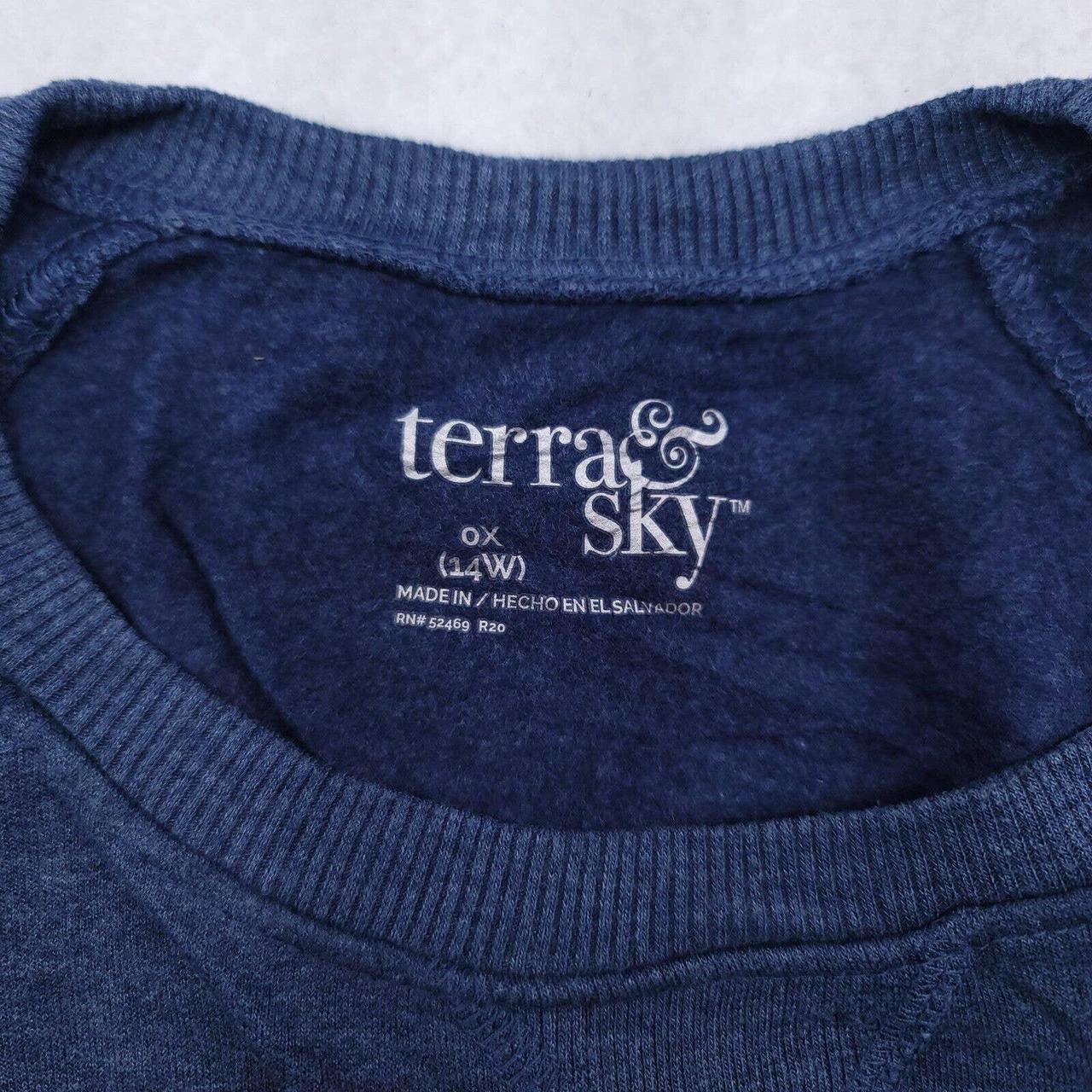 Terra & Sky Women's Shirt A blue and white - Depop