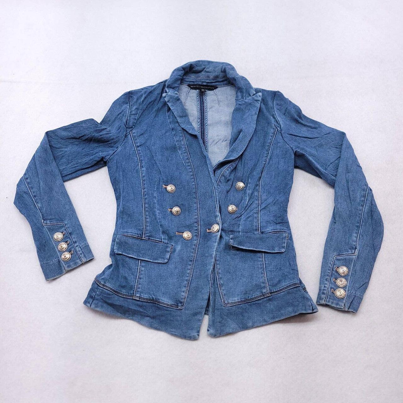 White House Black Market Button Up Long Sleeve Jean Depop
