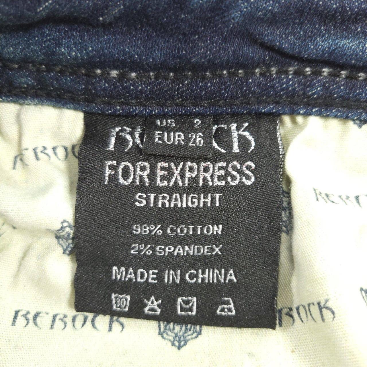 ReRock for Express - Blue Straight Leg Jeans Cotton