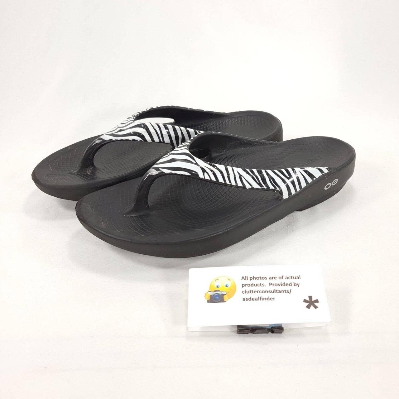 Womens black flip flops size online 10