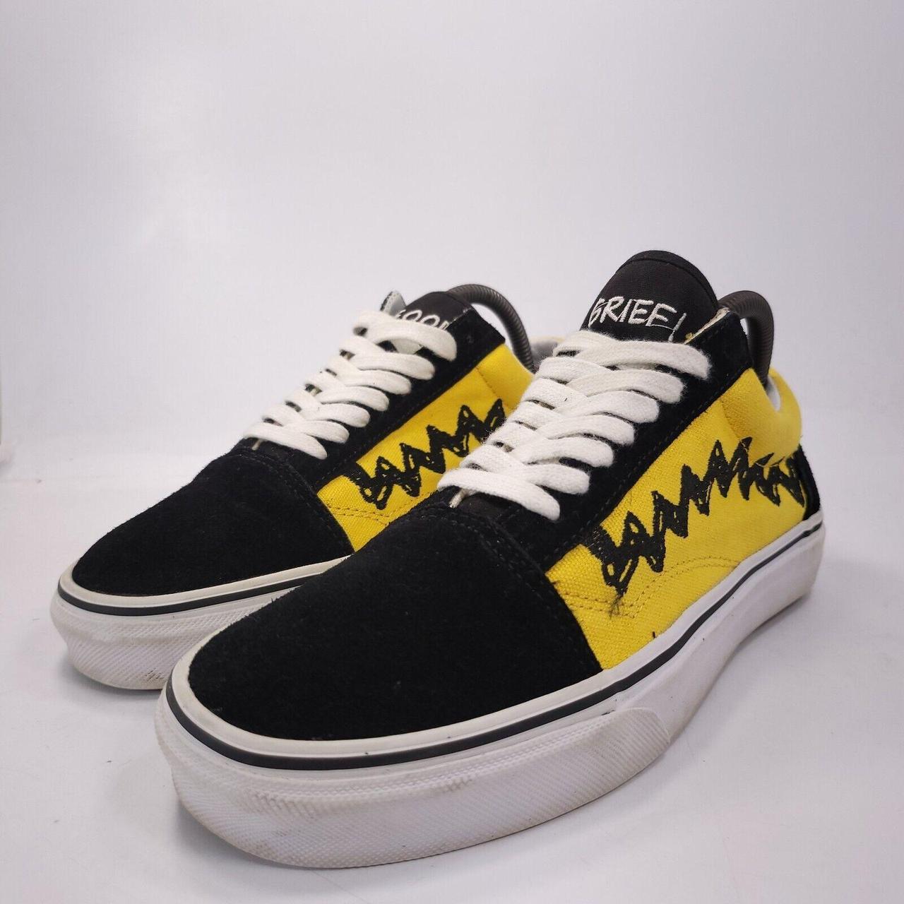 Black and yellow peanut vans best sale