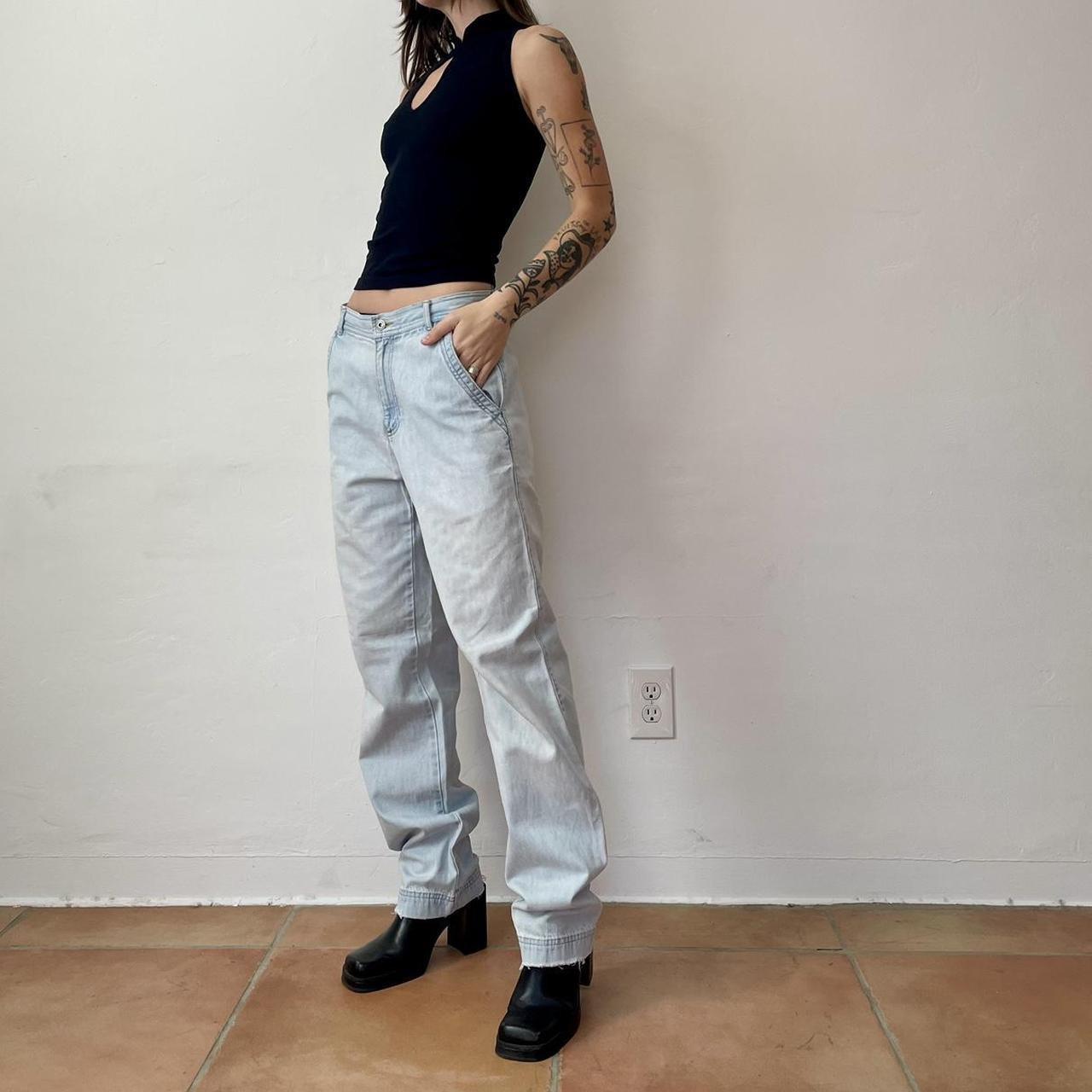 00s lightwash jean chino pants by Liz Claiborne size | Depop