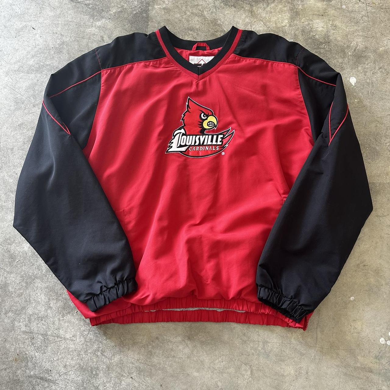 Louisville Cardinals Jacket ZIPPER HAS MISSING - Depop