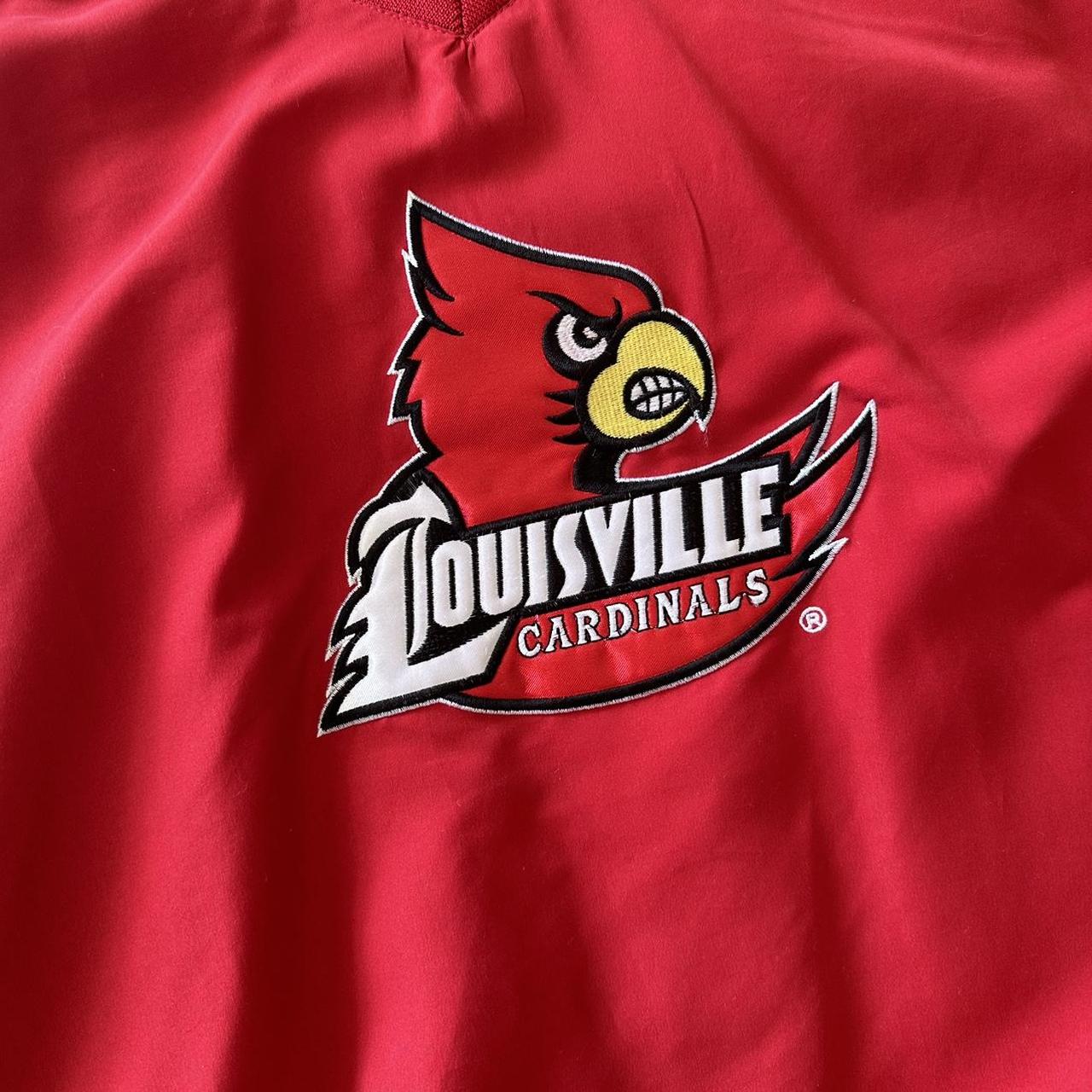 Louisville Cardinals Jacket Men's Black Red 58 - Depop