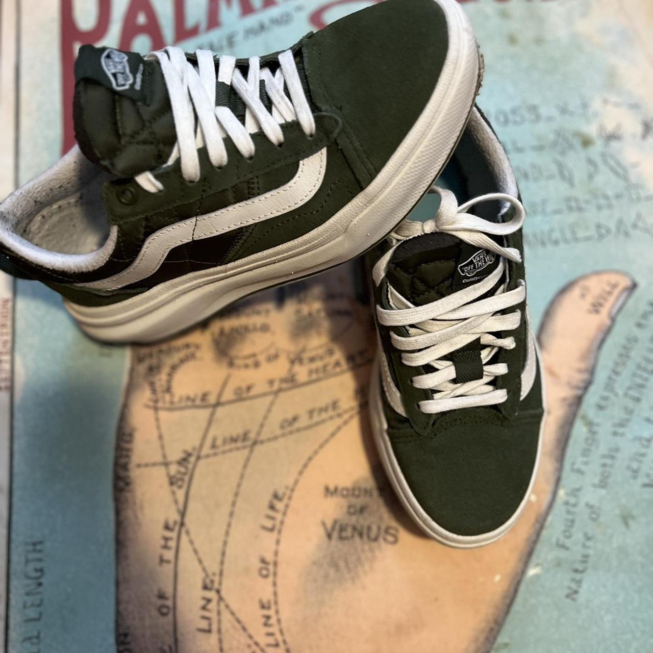 Vans Old Skool Overt CC Green suede comfycush. Wore... - Depop