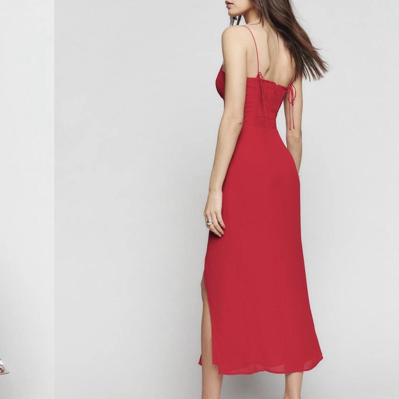 Reformation Kourtney popular Dress in color Cherry