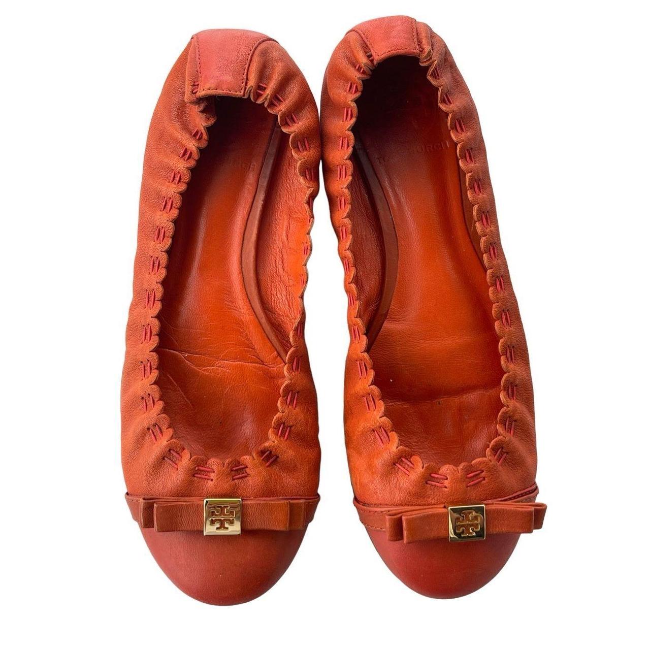 Tory burch orange outlet ballet flats