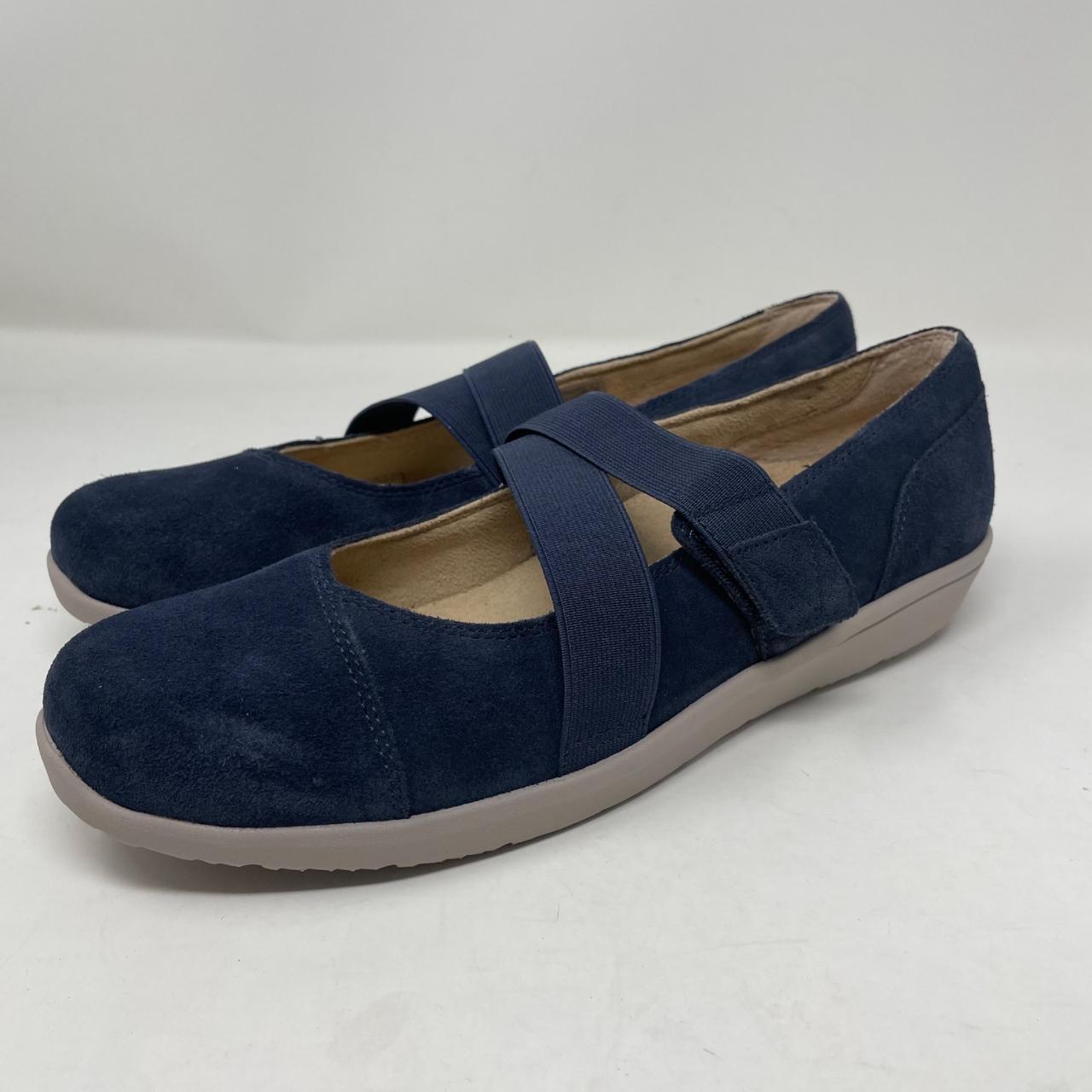 Vionic Shelby Blue Suede Mary Jane Flats. Size... - Depop