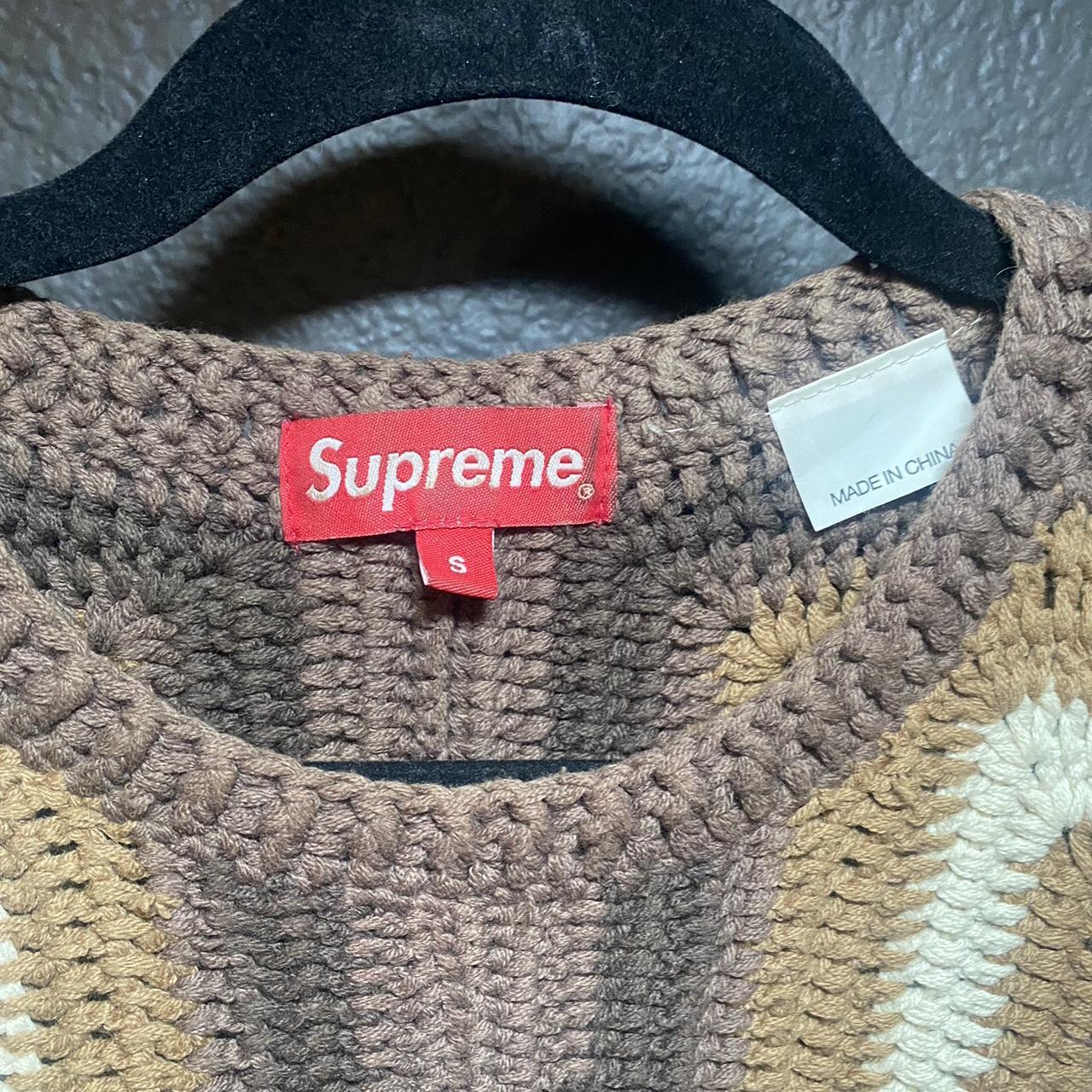 Supreme crochet sweater size small small ss22
