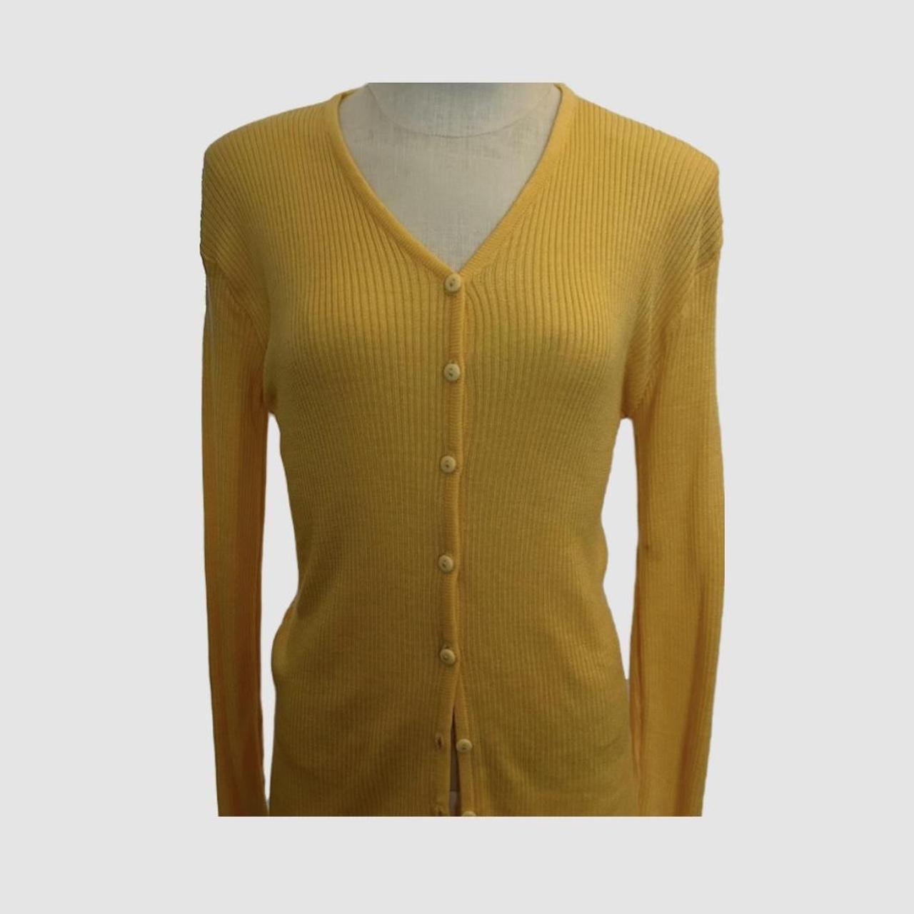 cute yellow cardigan best for sizes s/m has one... Depop