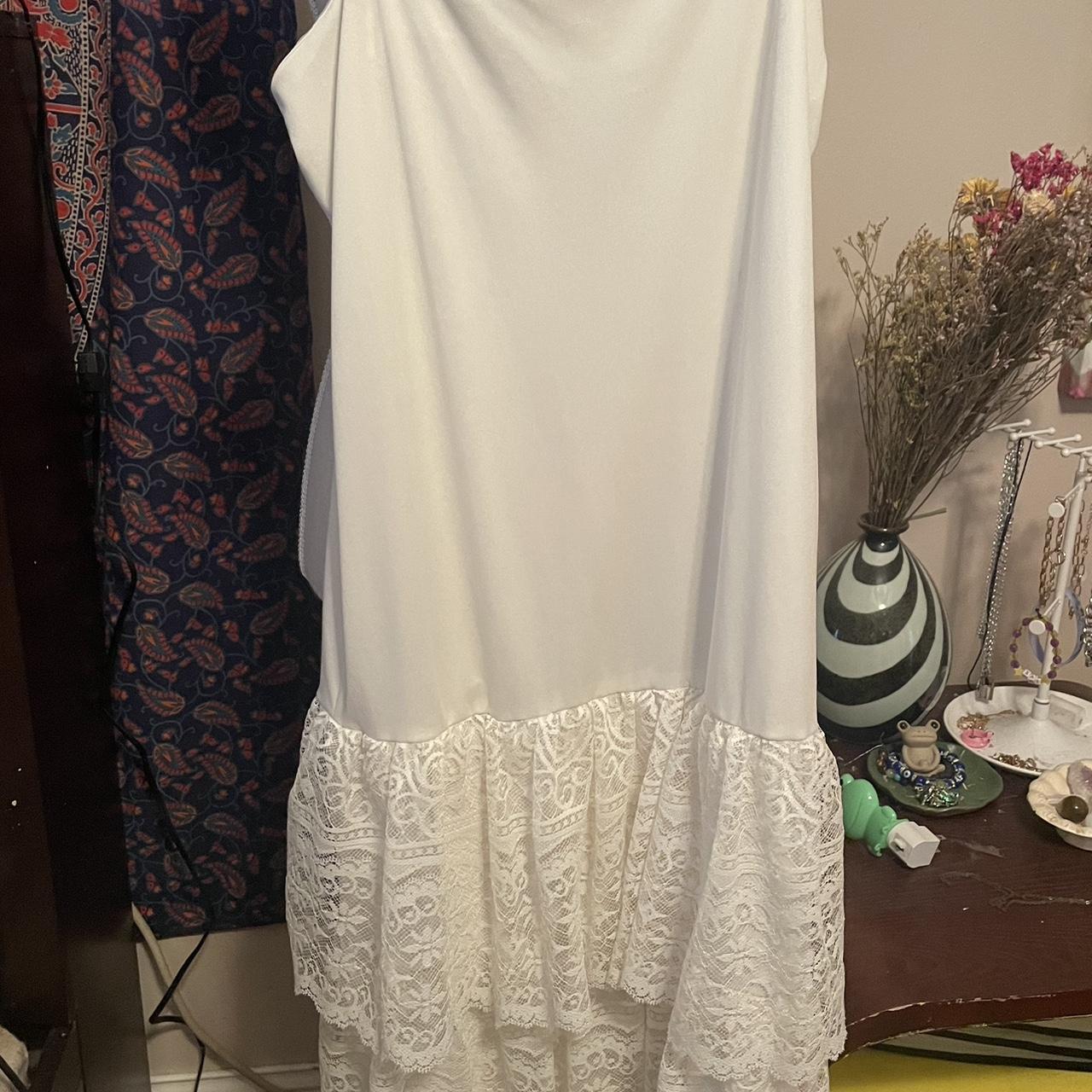 Women's White and Cream Dress | Depop