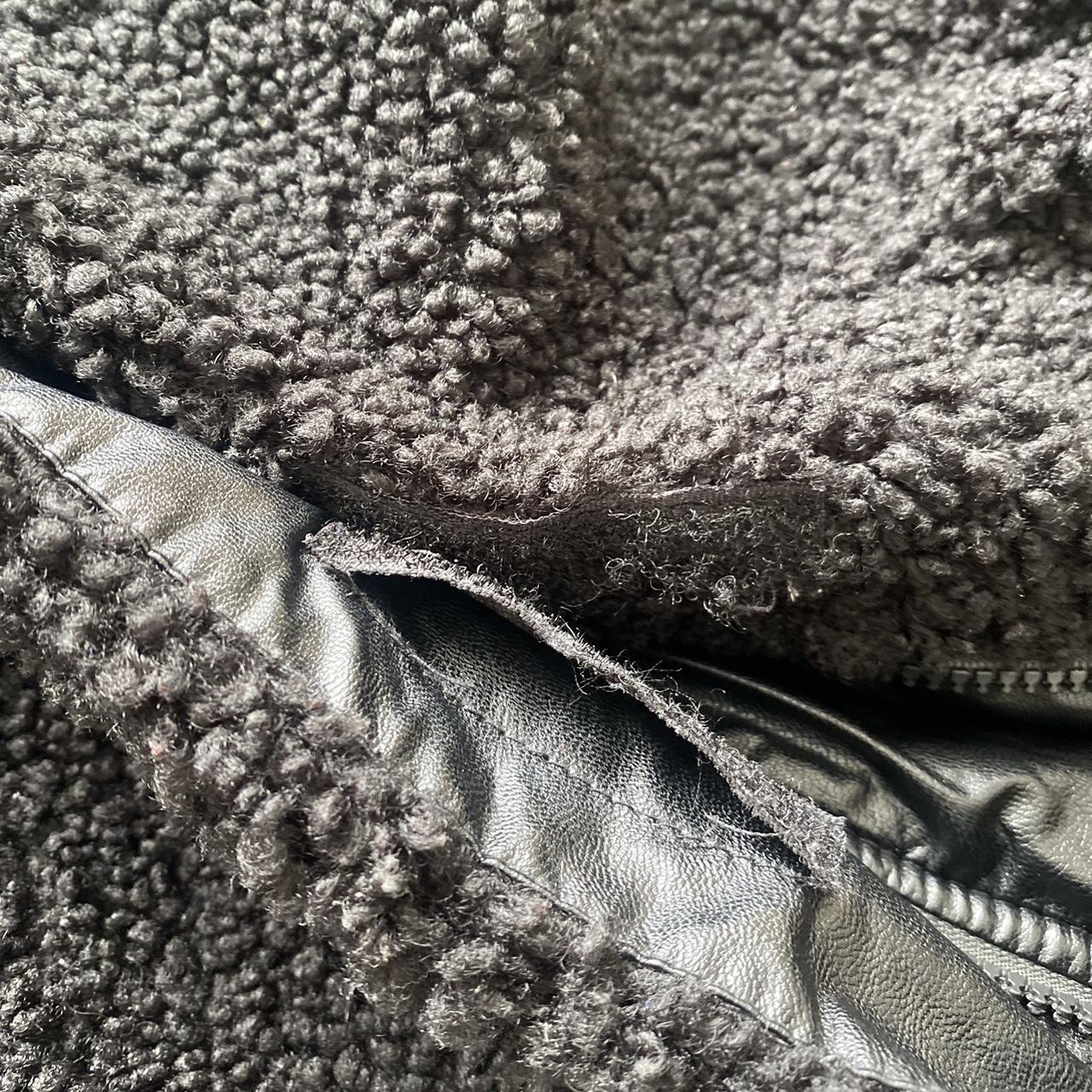 Black Teddy Bear Coat. Size 8. Velcro is coming... Depop