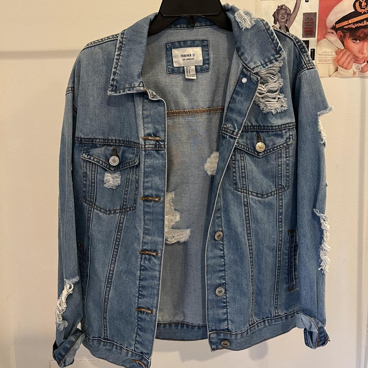 Oversized jean jacket hot sale forever 21