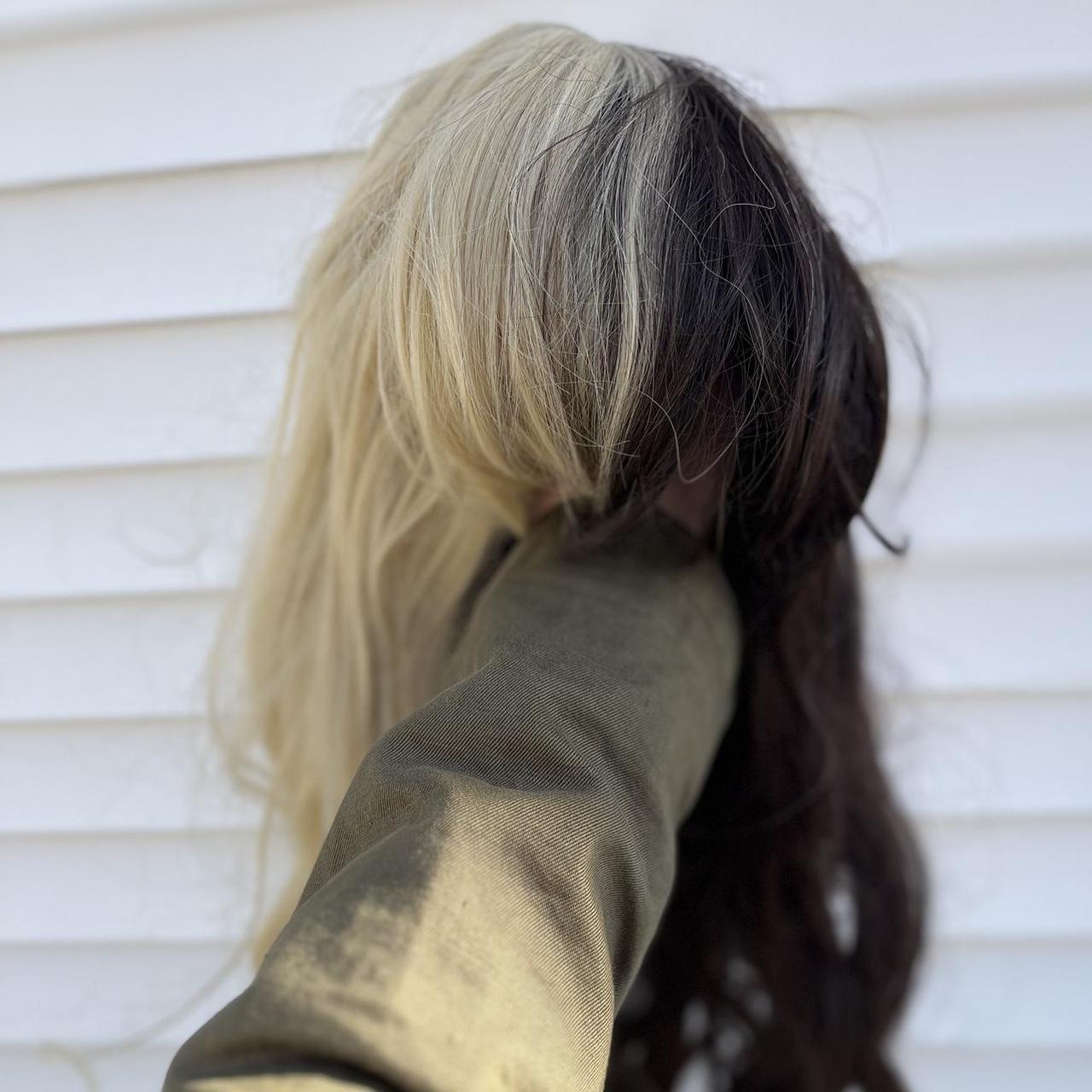 Long Wavy split dyed wig (blonde and dark brown) 🤎💛... Depop