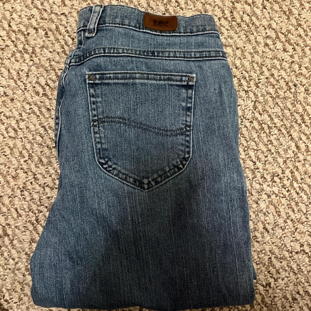 baggy lee jeans 25 inch inseam waist is 13... Depop