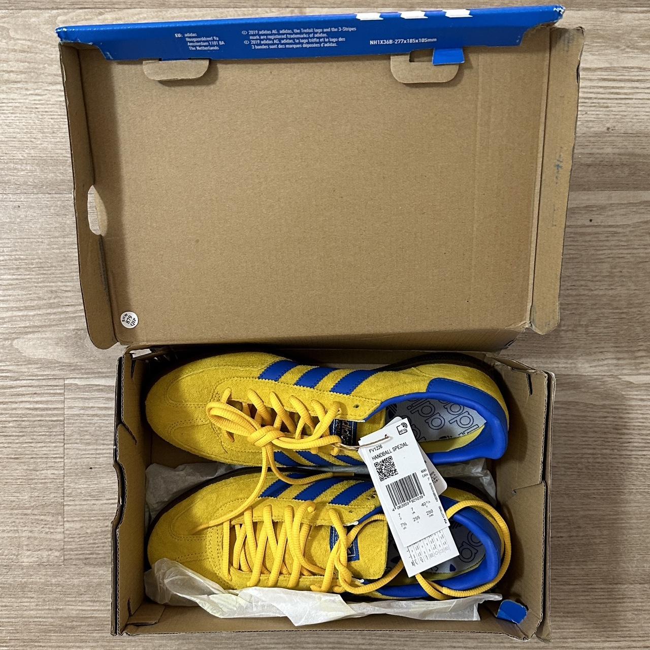 adidas originals handball spezials / yellow & blue... - Depop